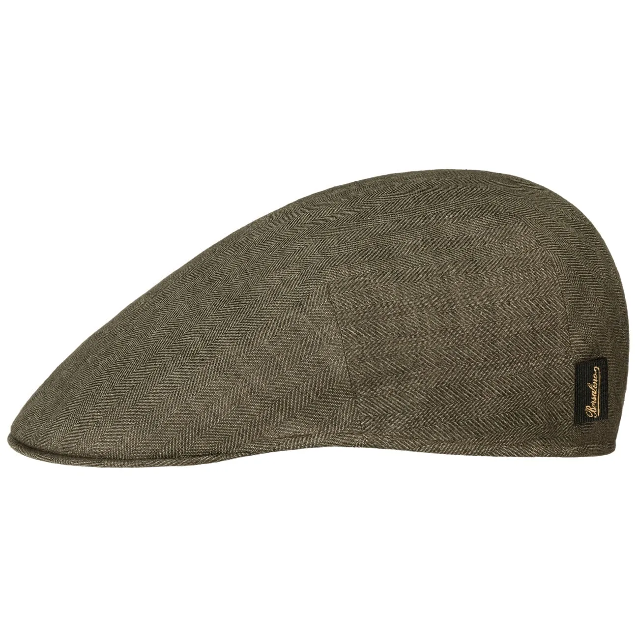 Borsalino Hats Herringbone Linen Flat Cap by Borsalino
