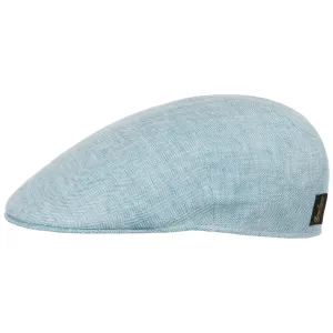 Borsalino Hats Herringbone Linen Flat Cap by Borsalino