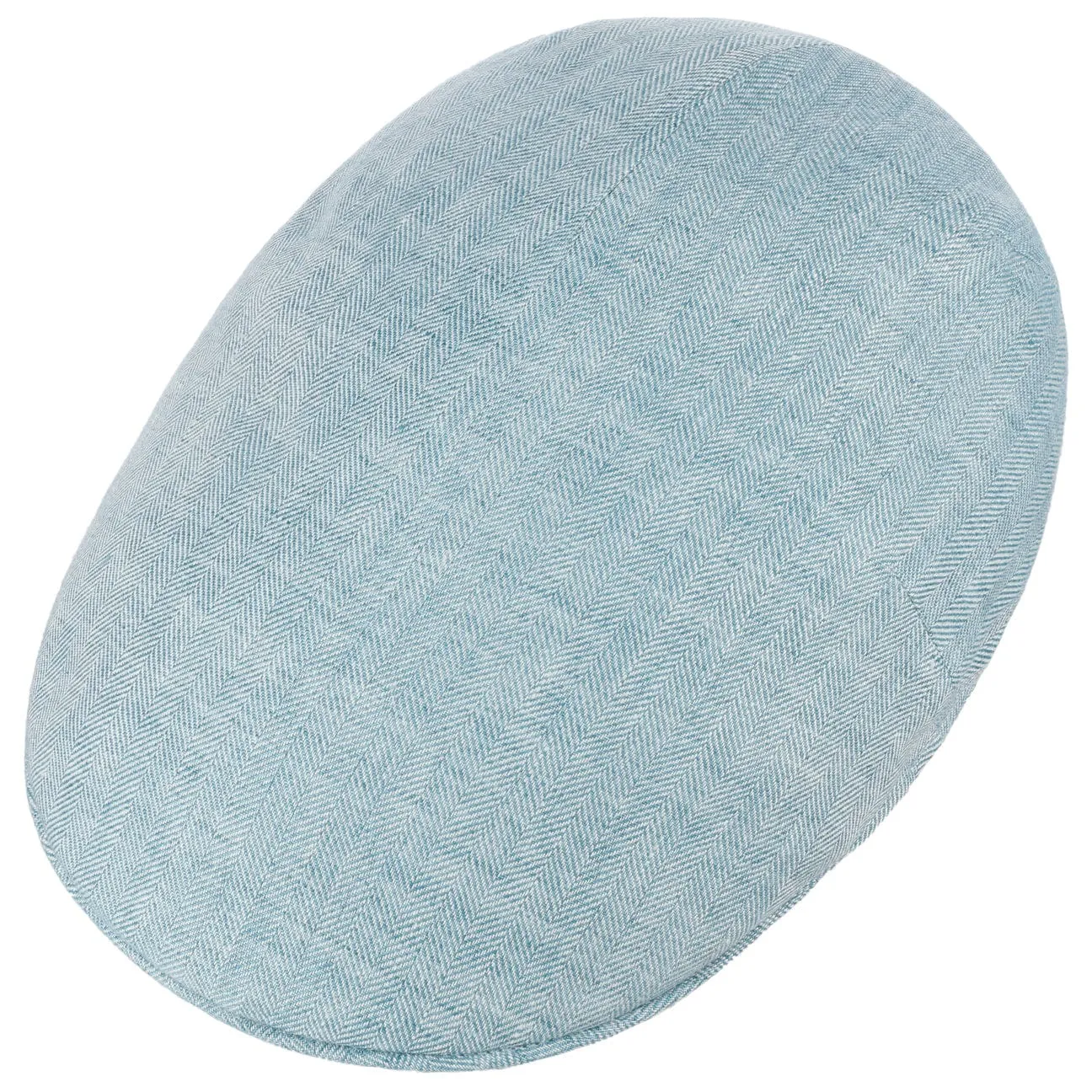 Borsalino Hats Herringbone Linen Flat Cap by Borsalino