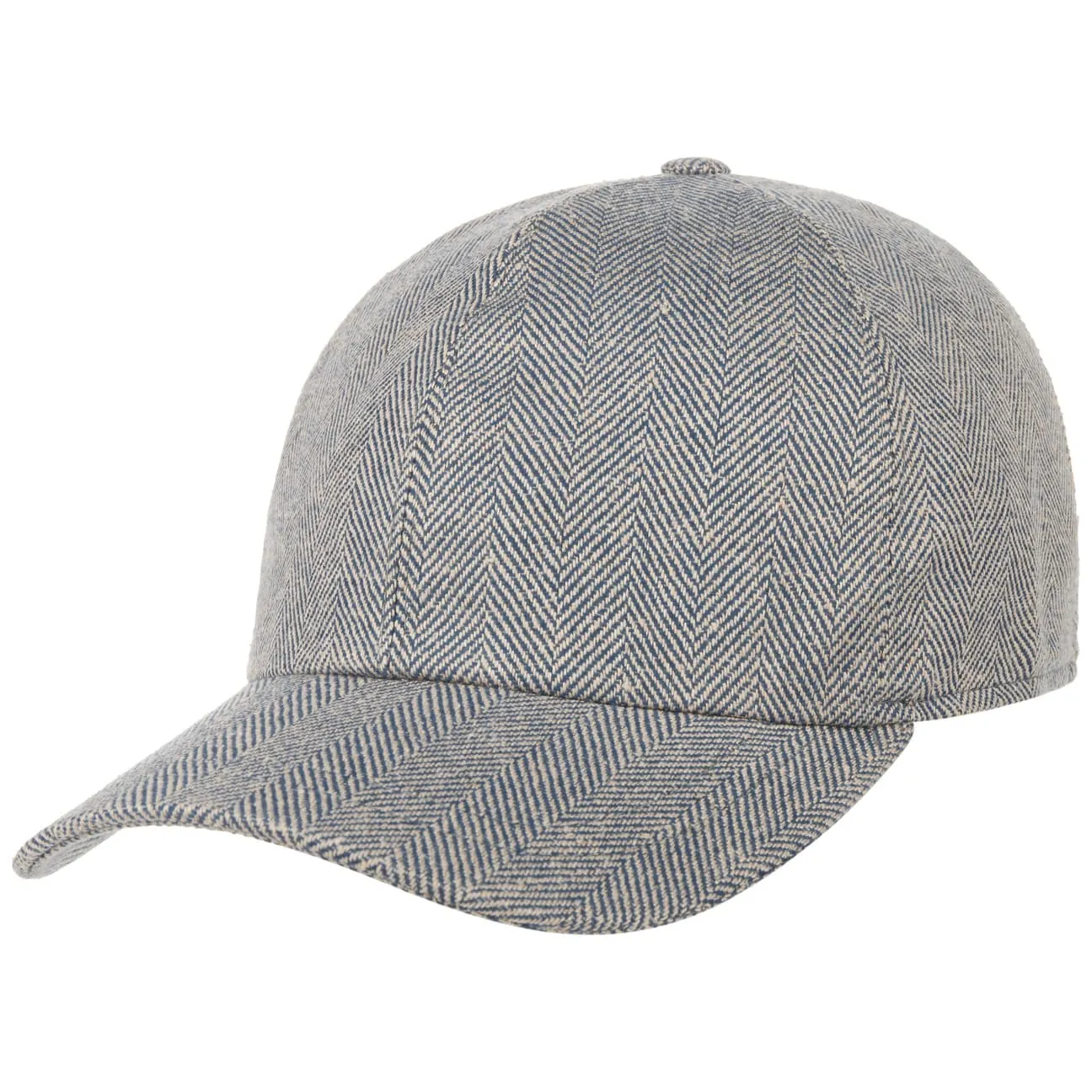 Borsalino Hats Light Herringbone Cap by Borsalino