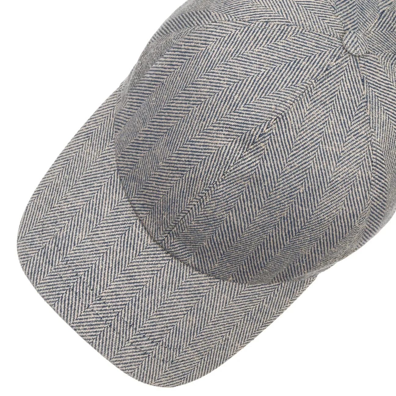 Borsalino Hats Light Herringbone Cap by Borsalino