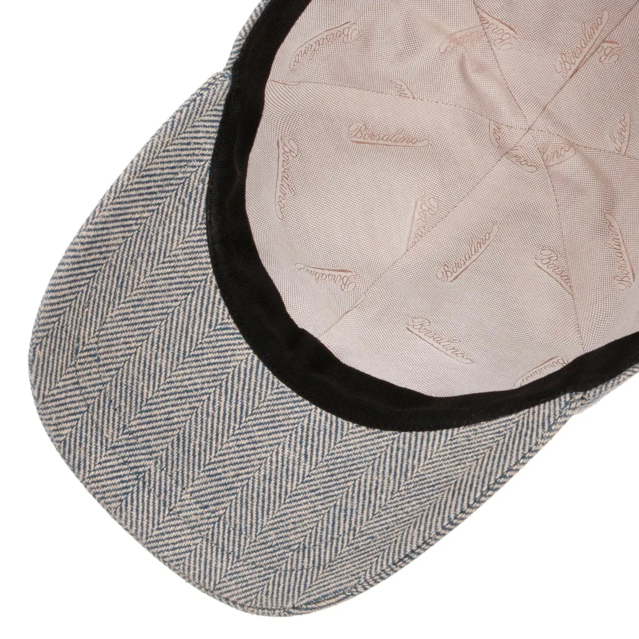 Borsalino Hats Light Herringbone Cap by Borsalino