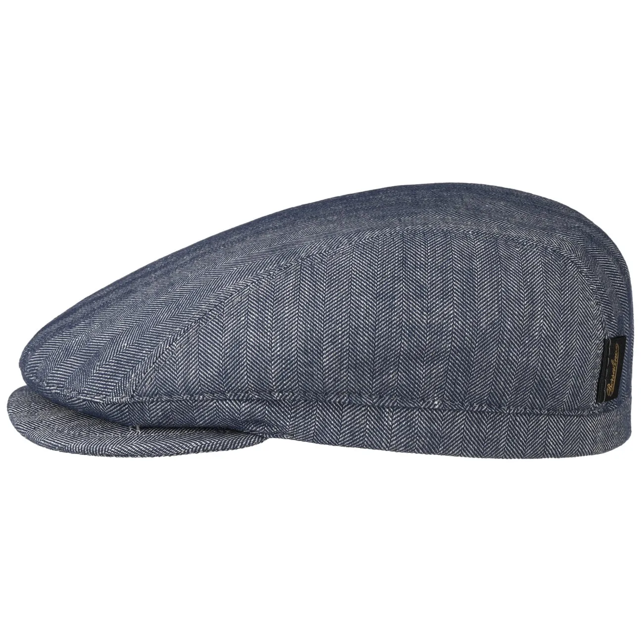 Borsalino Hats New Herringbone Linen Flat Cap by Borsalino