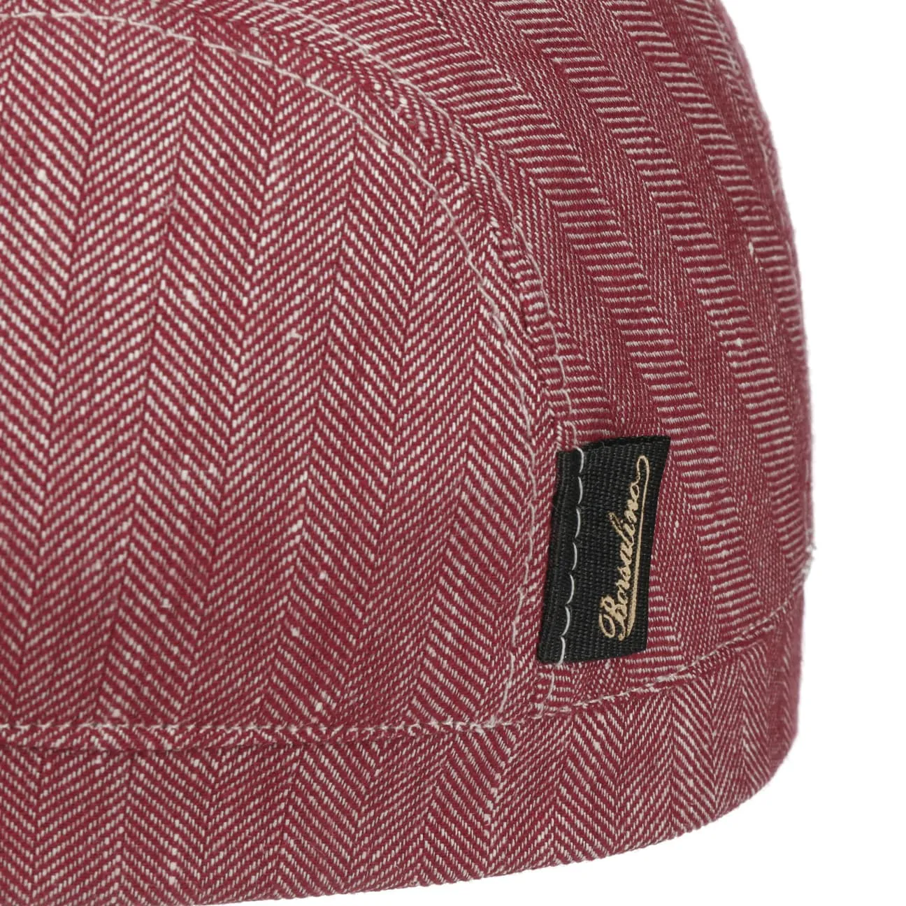 Borsalino Hats New Herringbone Linen Flat Cap by Borsalino