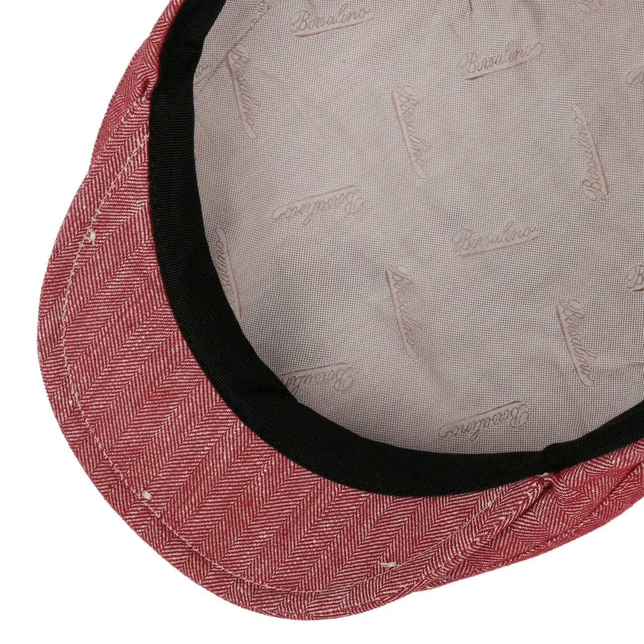 Borsalino Hats New Herringbone Linen Flat Cap by Borsalino