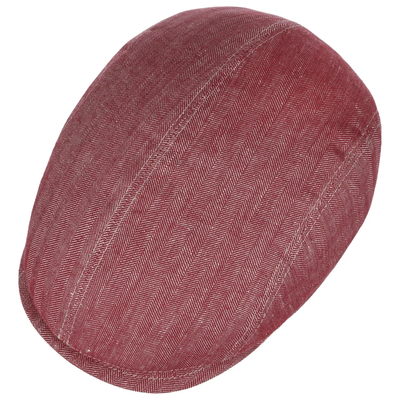 Borsalino Hats New Herringbone Linen Flat Cap by Borsalino