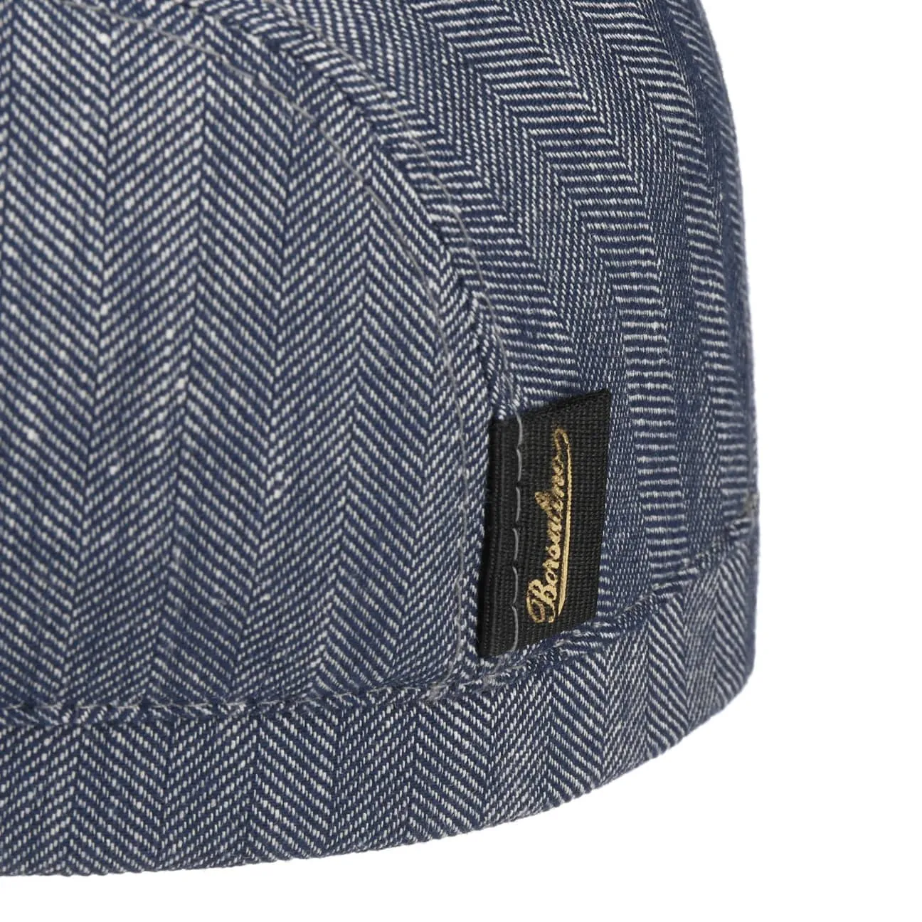 Borsalino Hats New Herringbone Linen Flat Cap by Borsalino