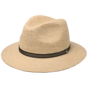 Borsalino Hats Packable Crochet Straw Hat by Borsalino