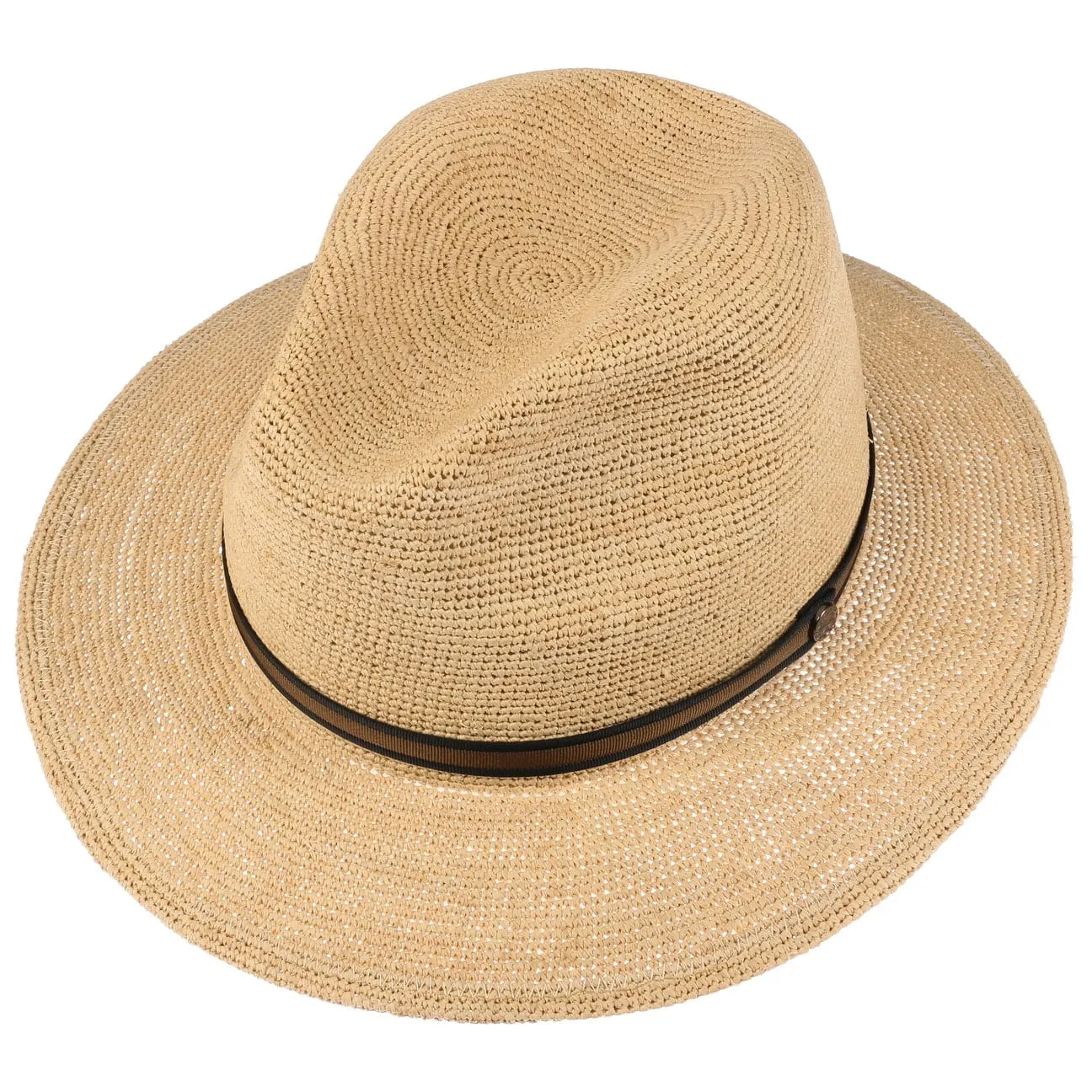 Borsalino Hats Packable Crochet Straw Hat by Borsalino