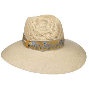 Borsalino Hats Reverse Crown Flower Straw Hat by Borsalino
