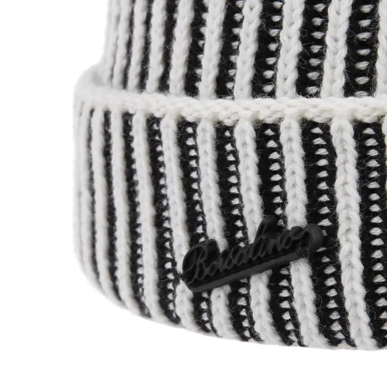Borsalino Hats Twotone Cotton Beanie with Cashmere by Borsalino