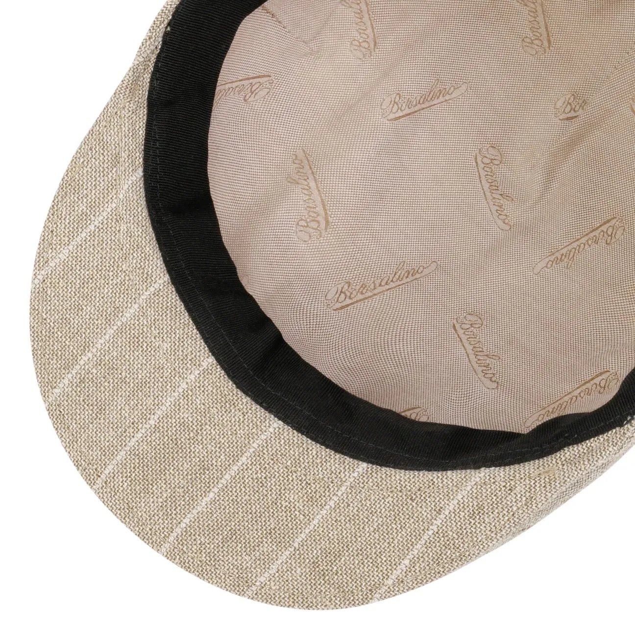 Borsalino Hats Twotone Pinstripe Flat Cap by Borsalino
