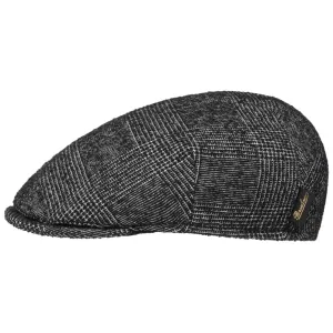 Borsalino Hats Virgin Wool Check Flat Cap by Borsalino