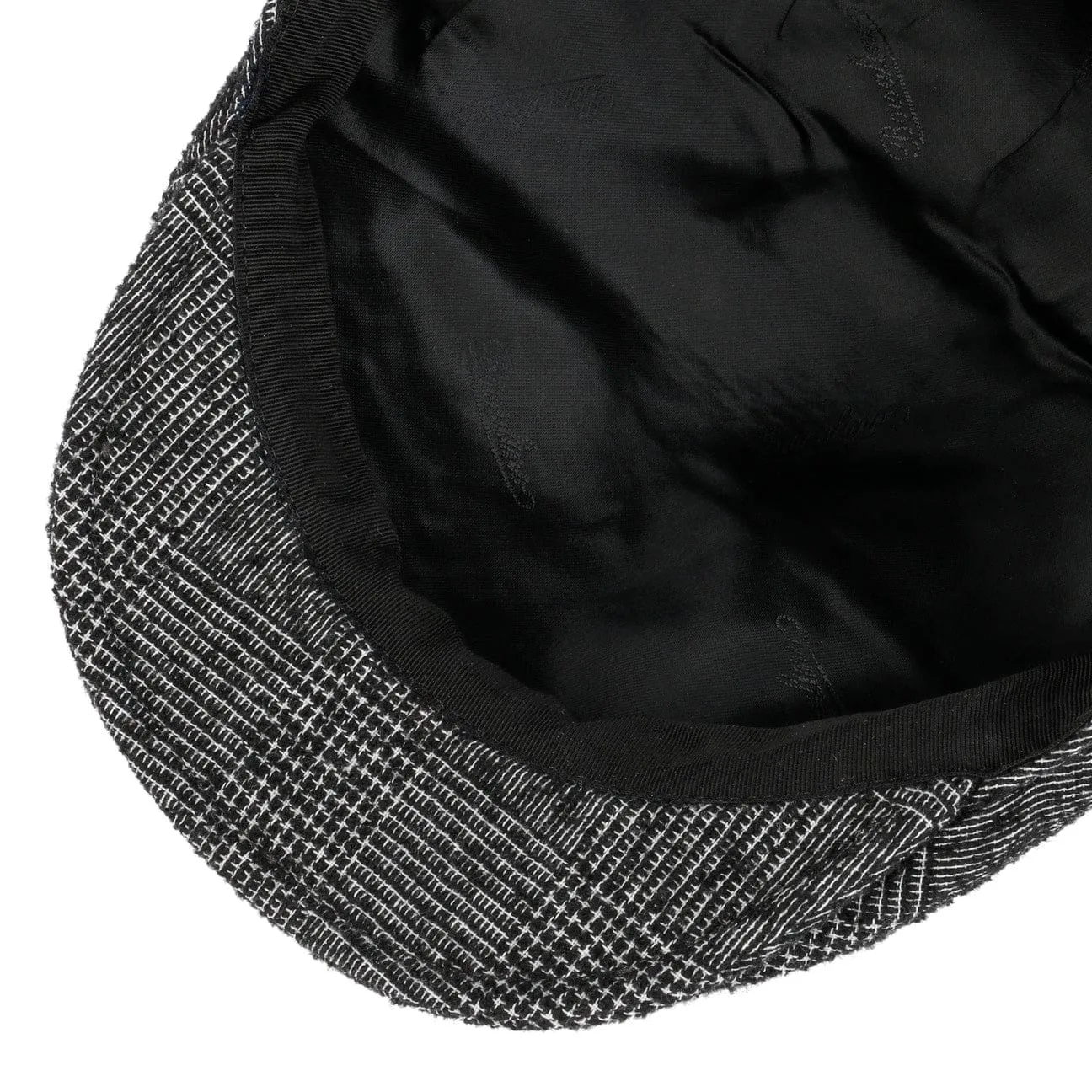 Borsalino Hats Virgin Wool Check Flat Cap by Borsalino