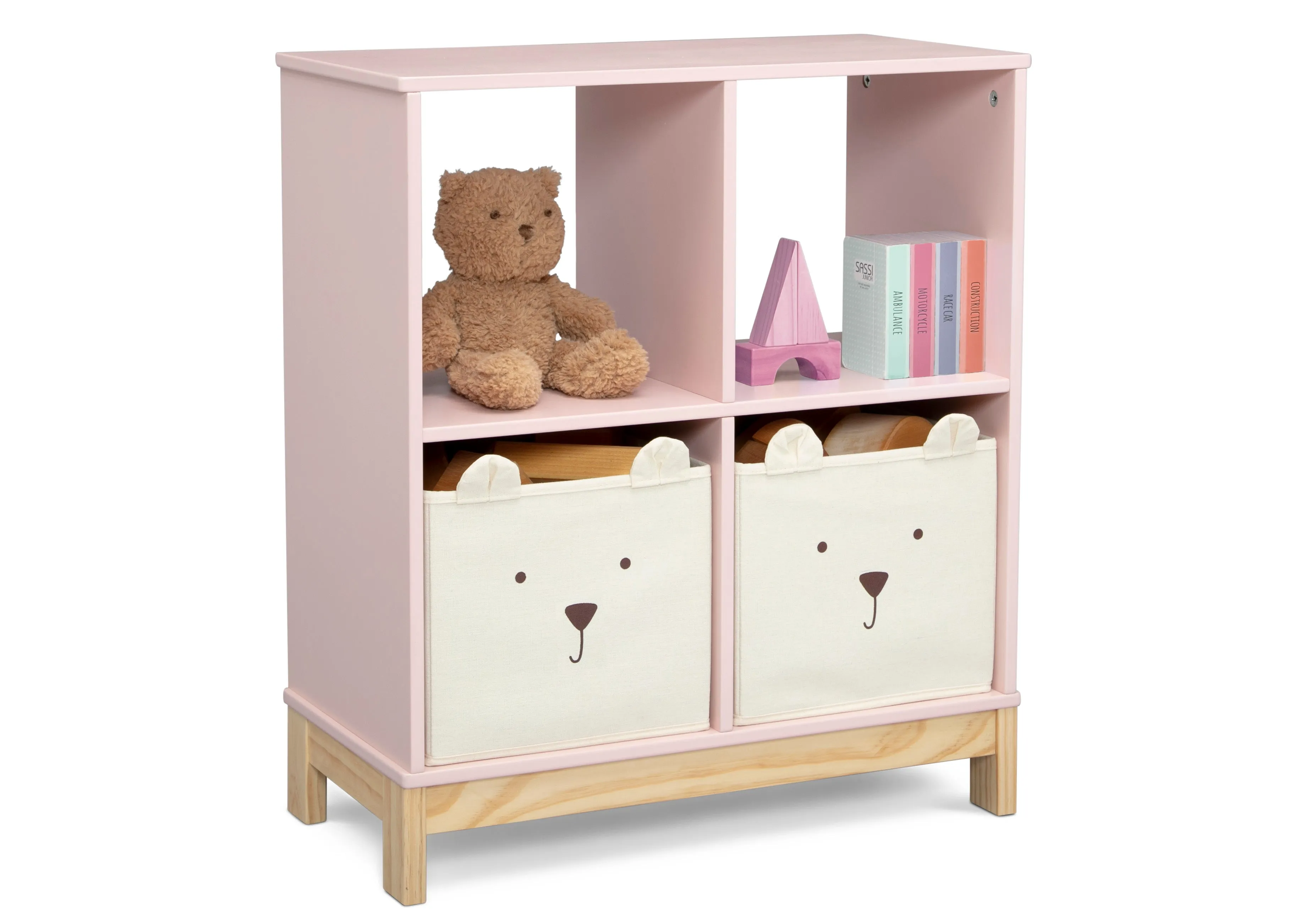 Brannan Bear Bookcase with Bins Babykids_Delta Children_Toy Storage & Bookshelves