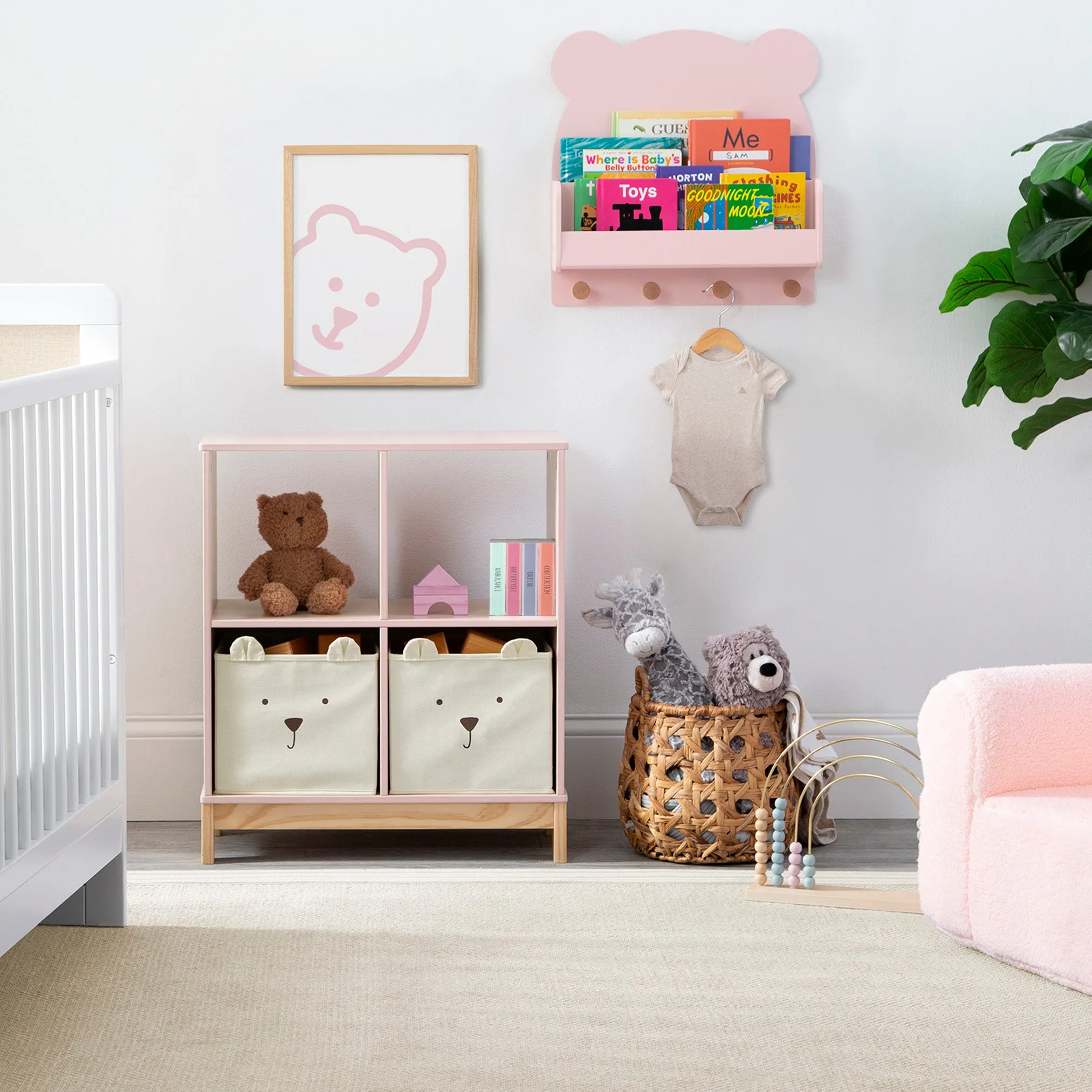 Brannan Bear Bookcase with Bins Babykids_Delta Children_Toy Storage & Bookshelves
