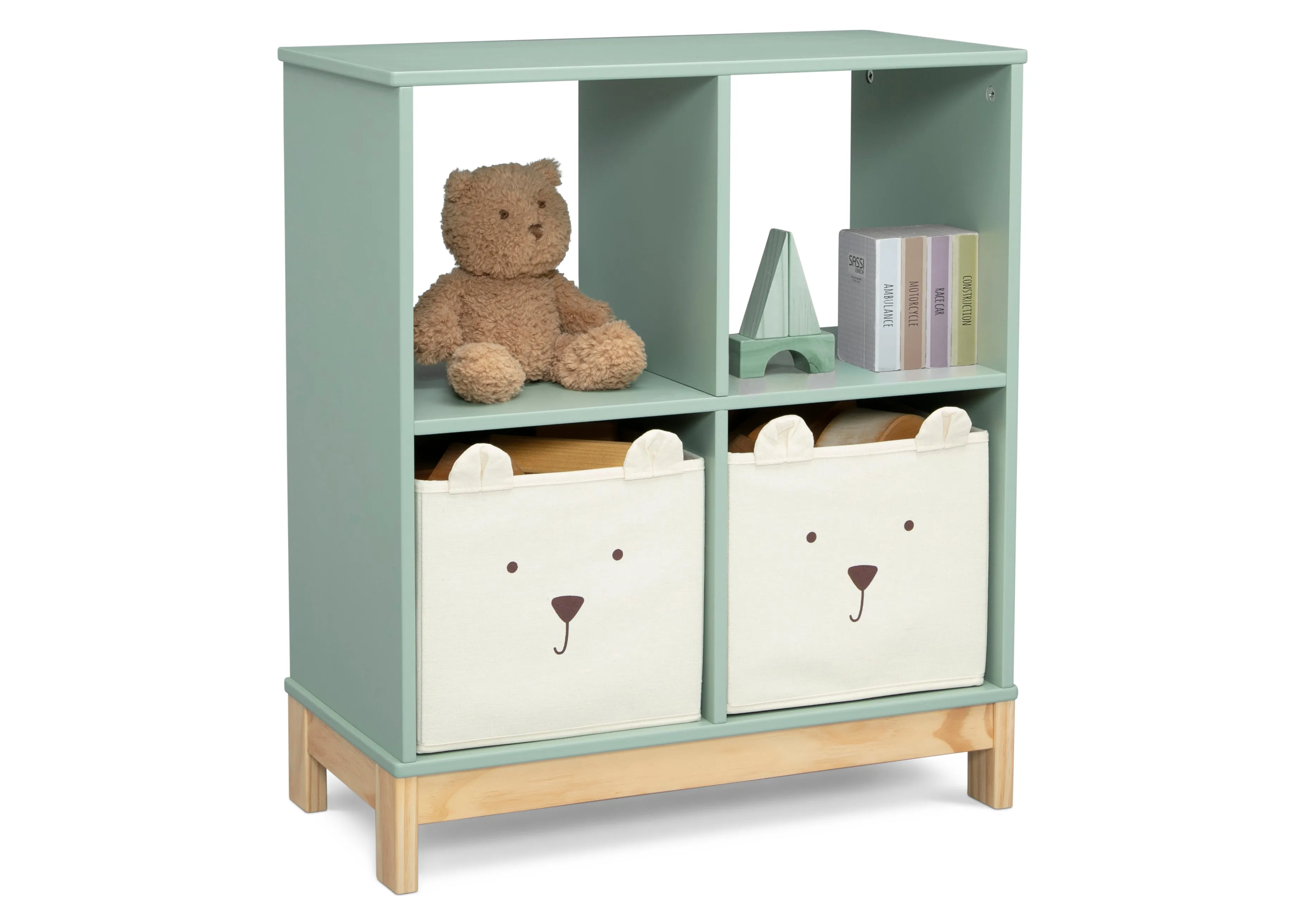 Brannan Bear Bookcase with Bins Babykids_Delta Children_Toy Storage & Bookshelves