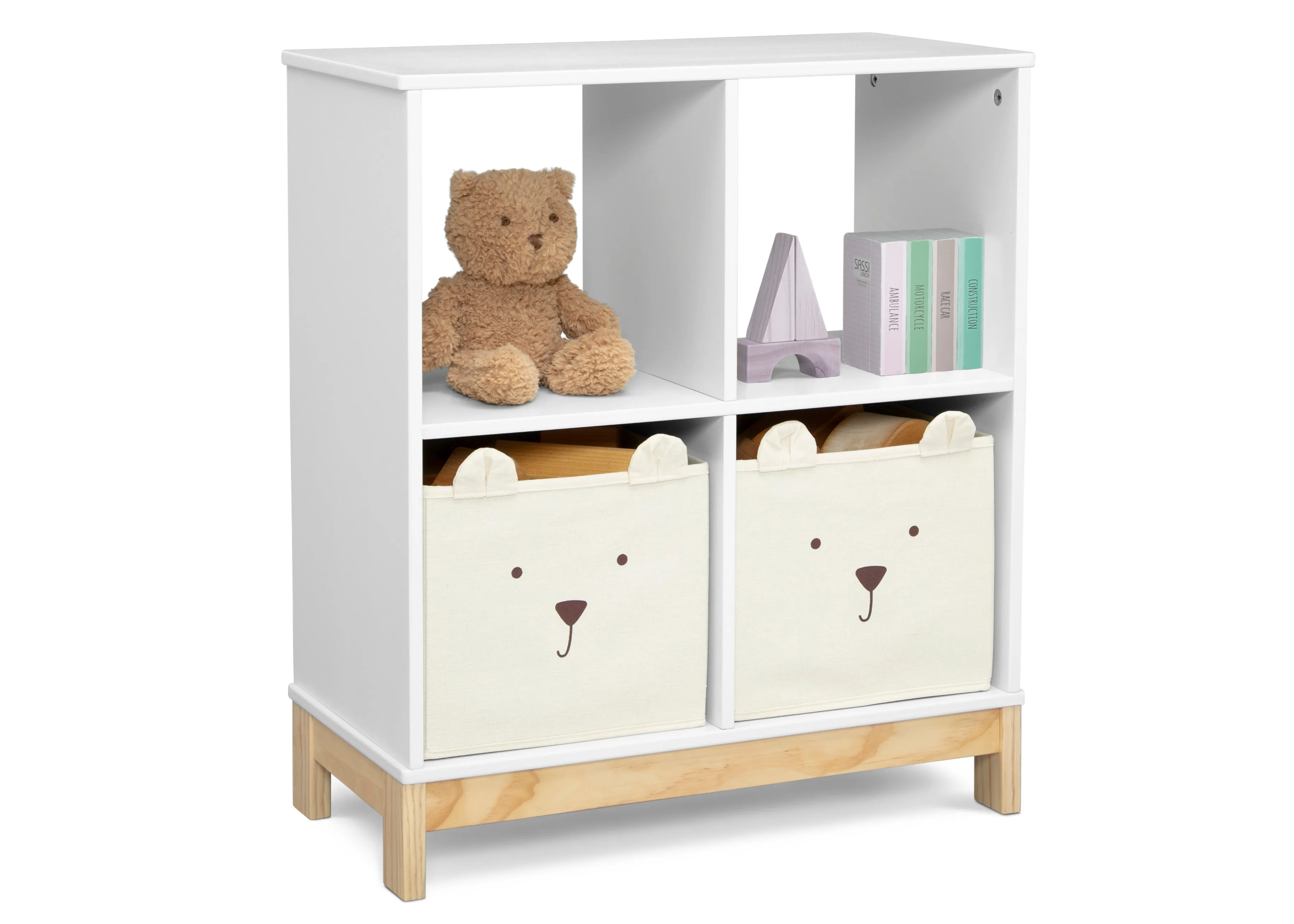 Brannan Bear Bookcase with Bins Babykids_Delta Children_Toy Storage & Bookshelves
