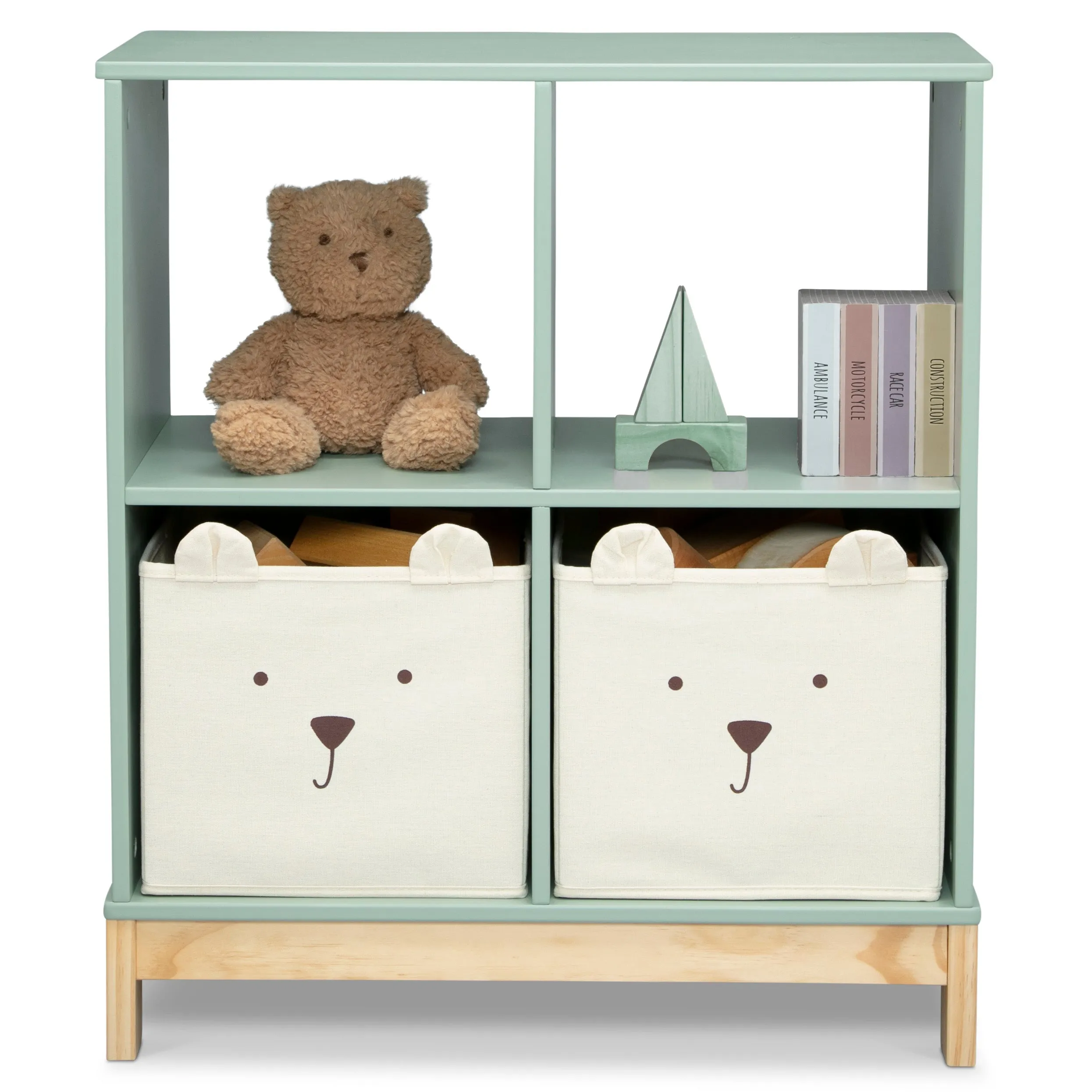 Brannan Bear Bookcase with Bins Babykids_Delta Children_Toy Storage & Bookshelves