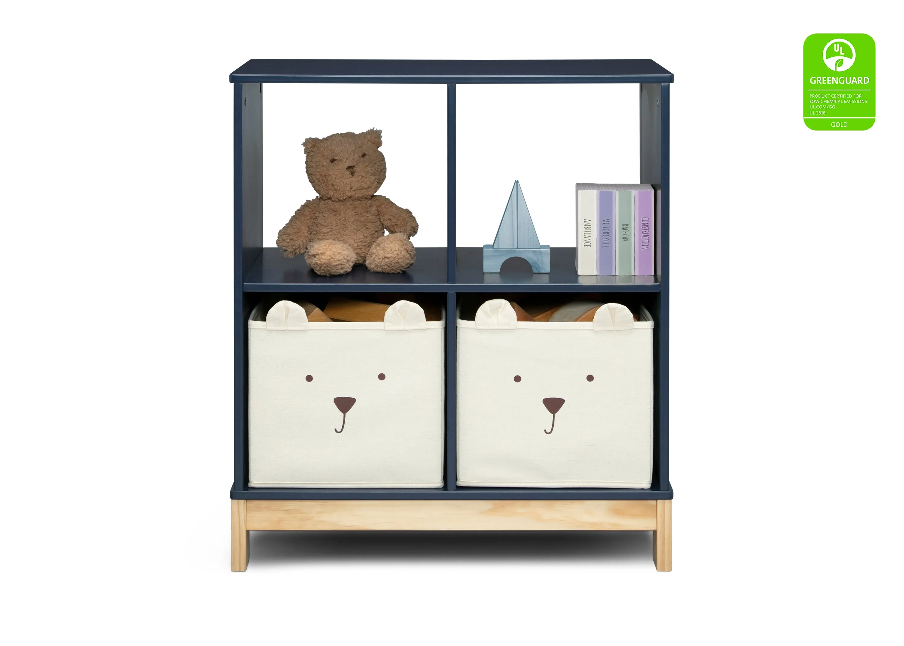 Brannan Bear Bookcase with Bins Babykids_Delta Children_Toy Storage & Bookshelves