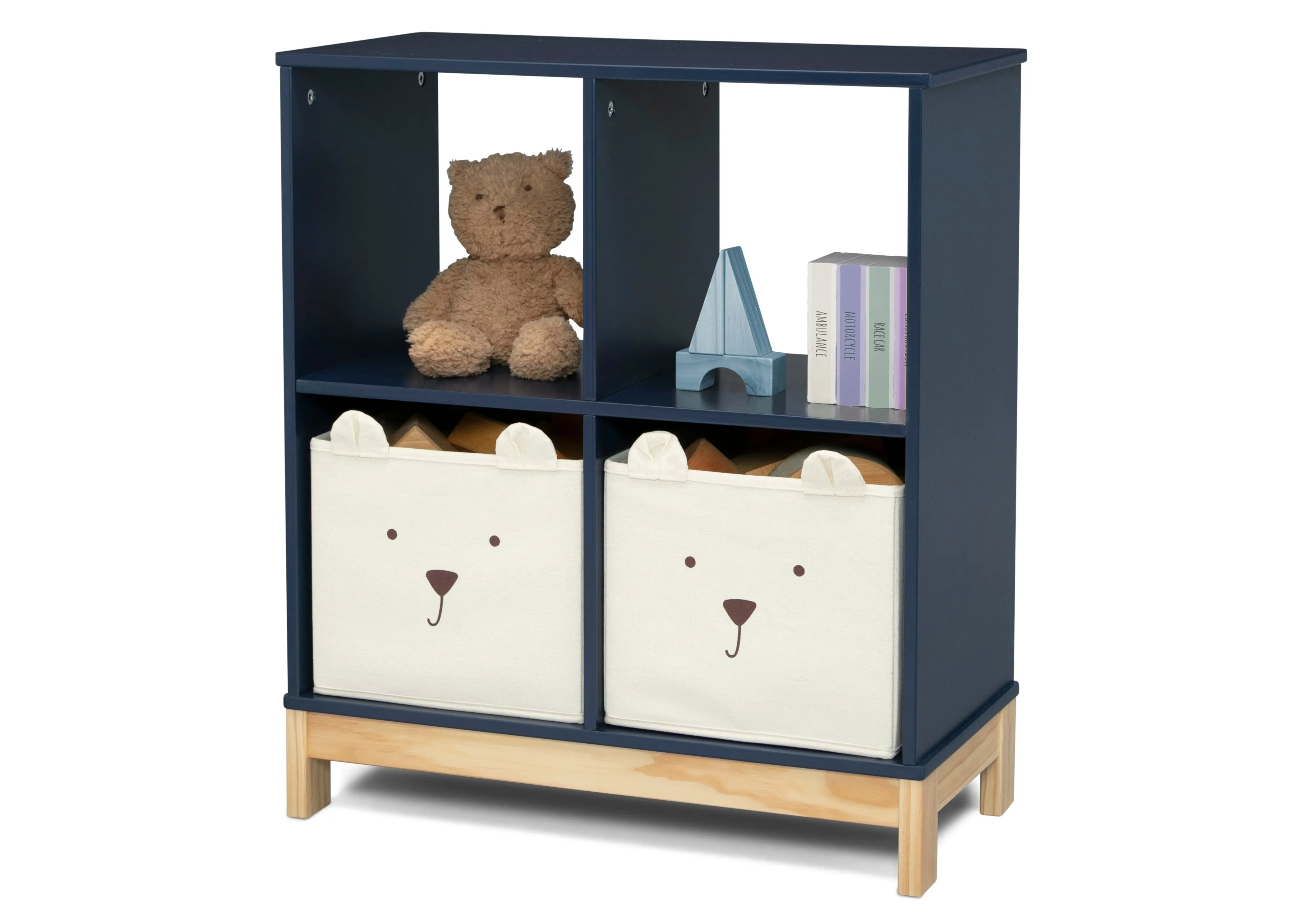 Brannan Bear Bookcase with Bins Babykids_Delta Children_Toy Storage & Bookshelves