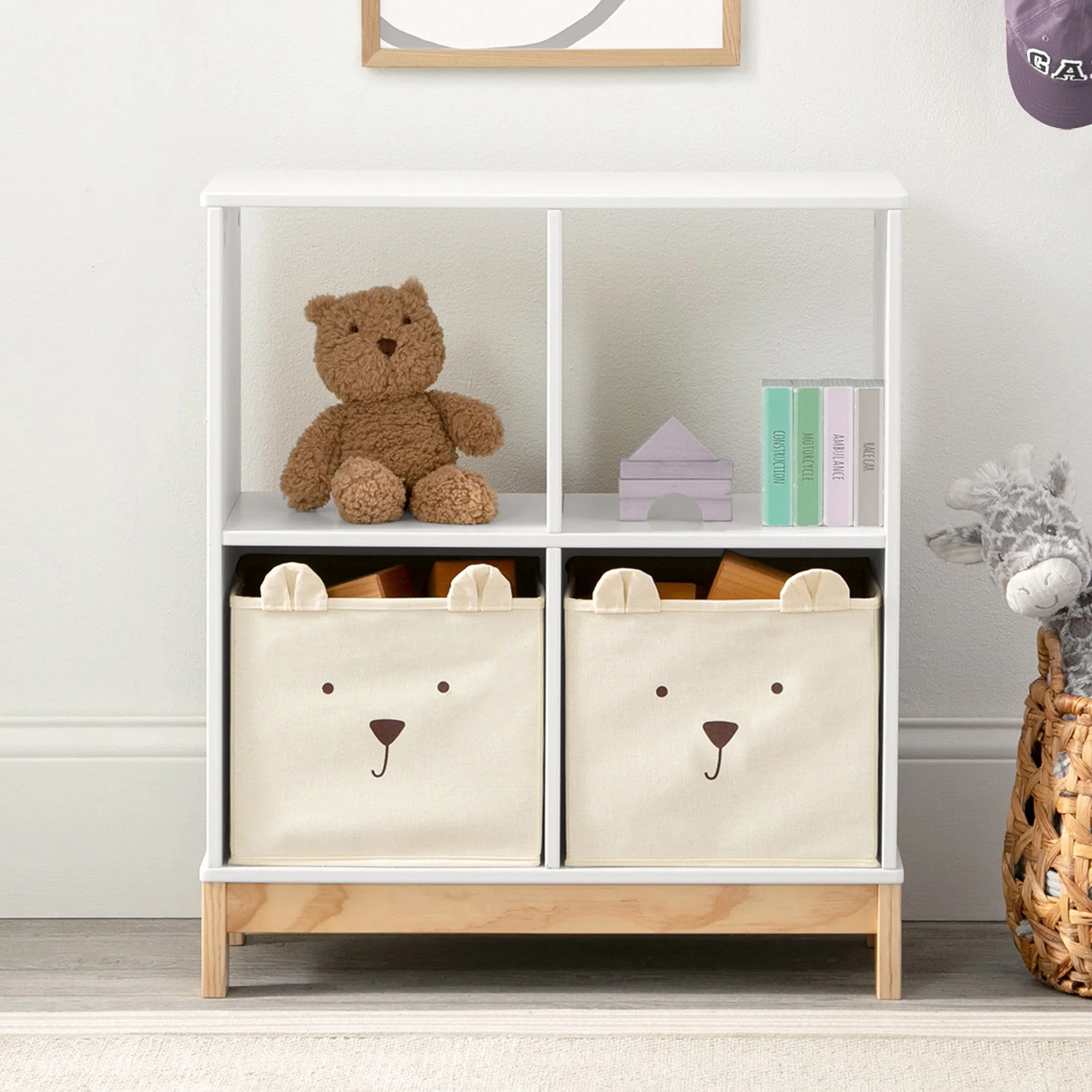 Brannan Bear Bookcase with Bins Babykids_Delta Children_Toy Storage & Bookshelves