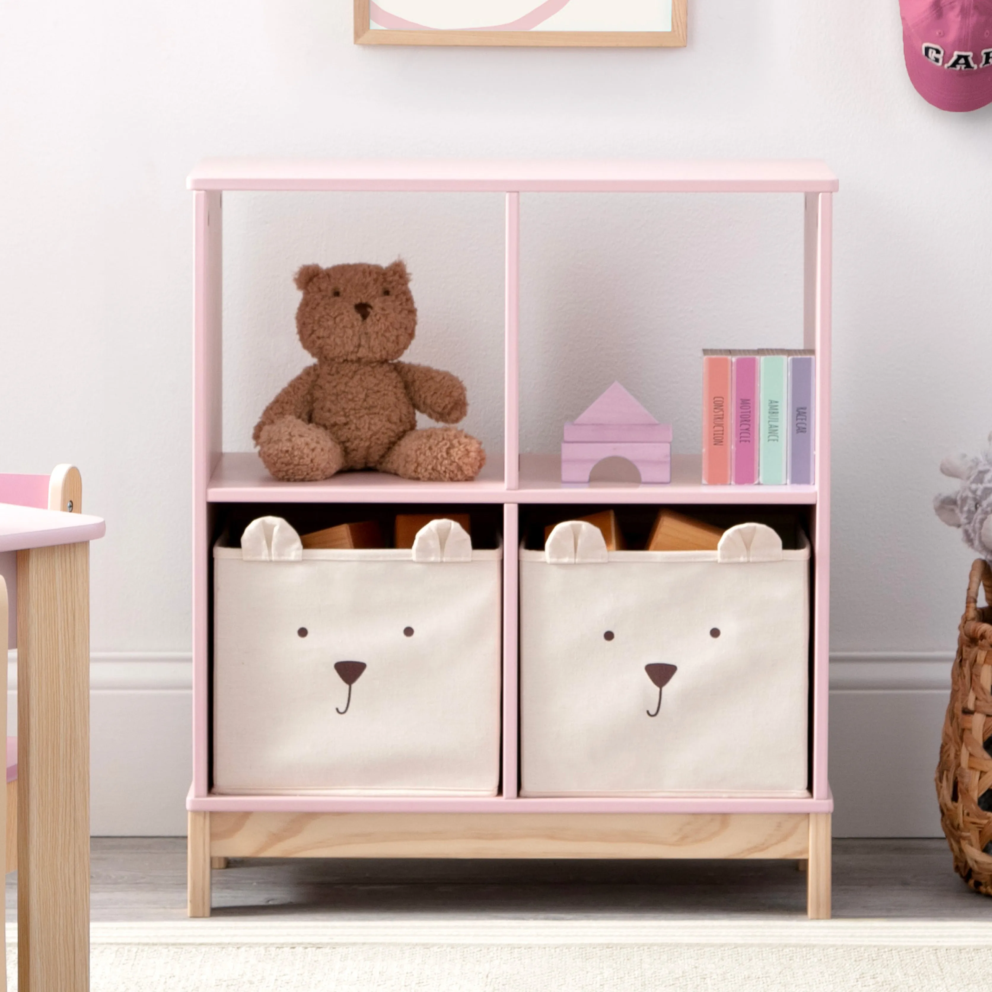 Brannan Bear Bookcase with Bins Babykids_Delta Children_Toy Storage & Bookshelves