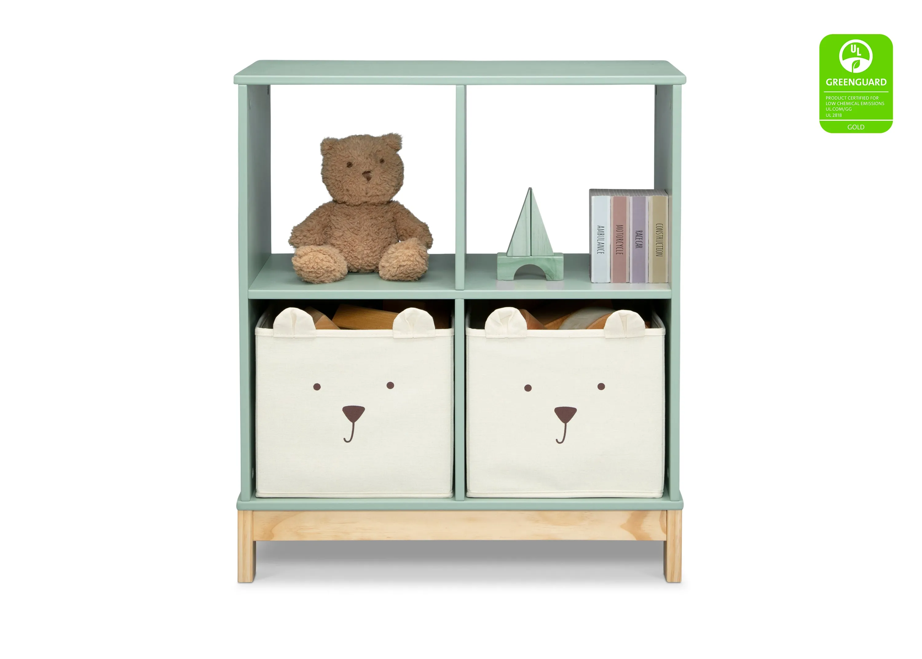 Brannan Bear Bookcase with Bins Babykids_Delta Children_Toy Storage & Bookshelves