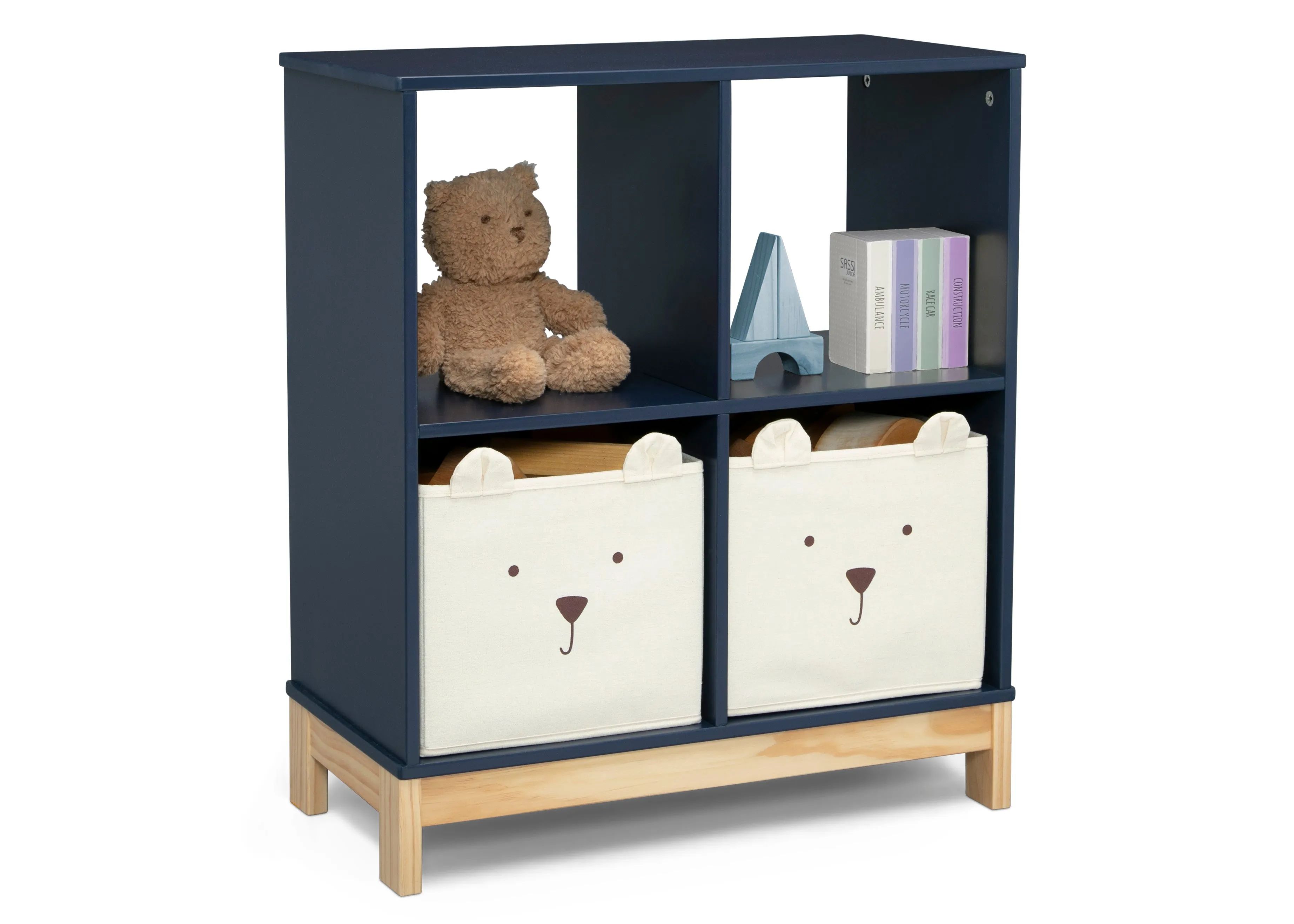 Brannan Bear Bookcase with Bins Babykids_Delta Children_Toy Storage & Bookshelves