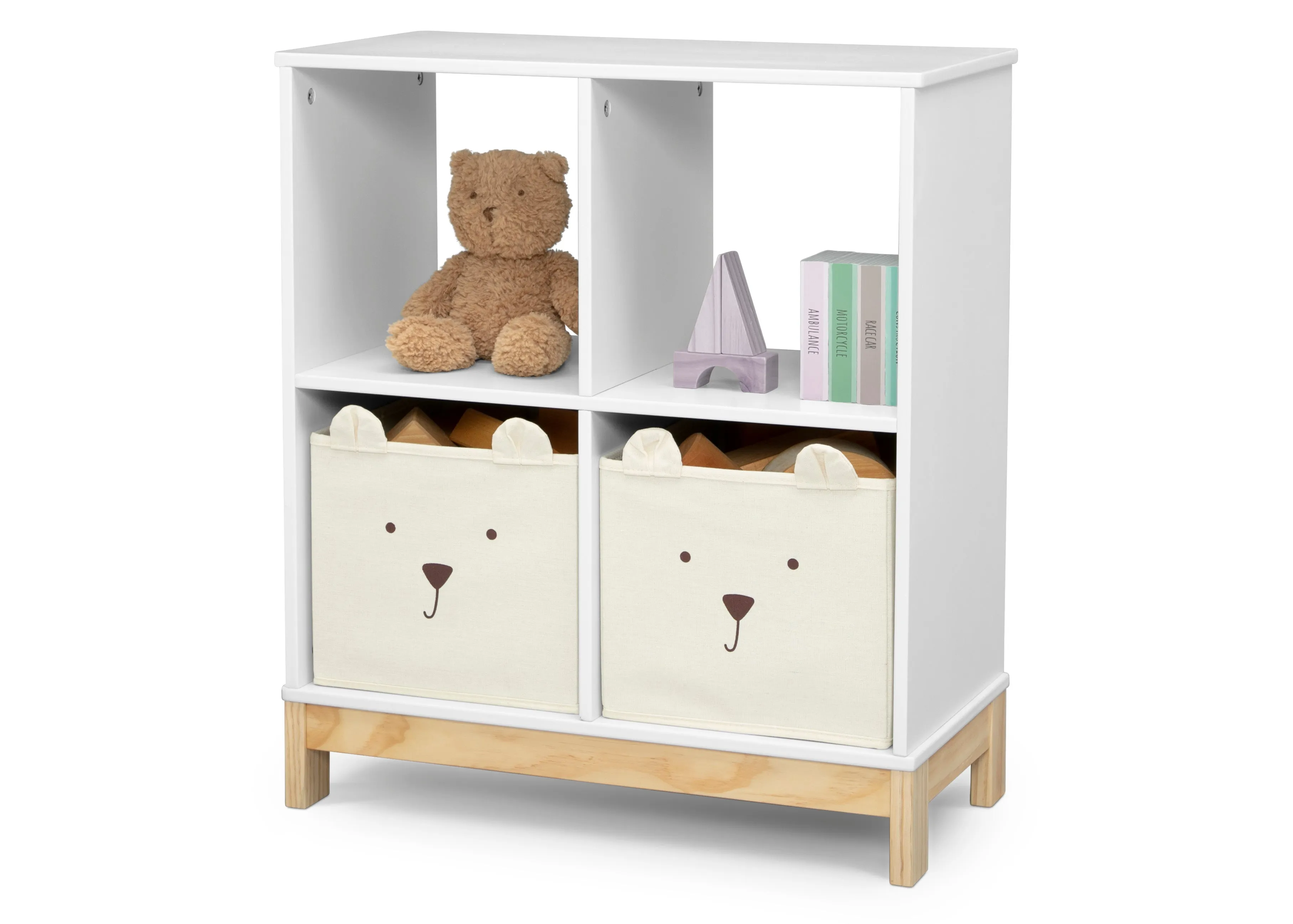 Brannan Bear Bookcase with Bins Babykids_Delta Children_Toy Storage & Bookshelves