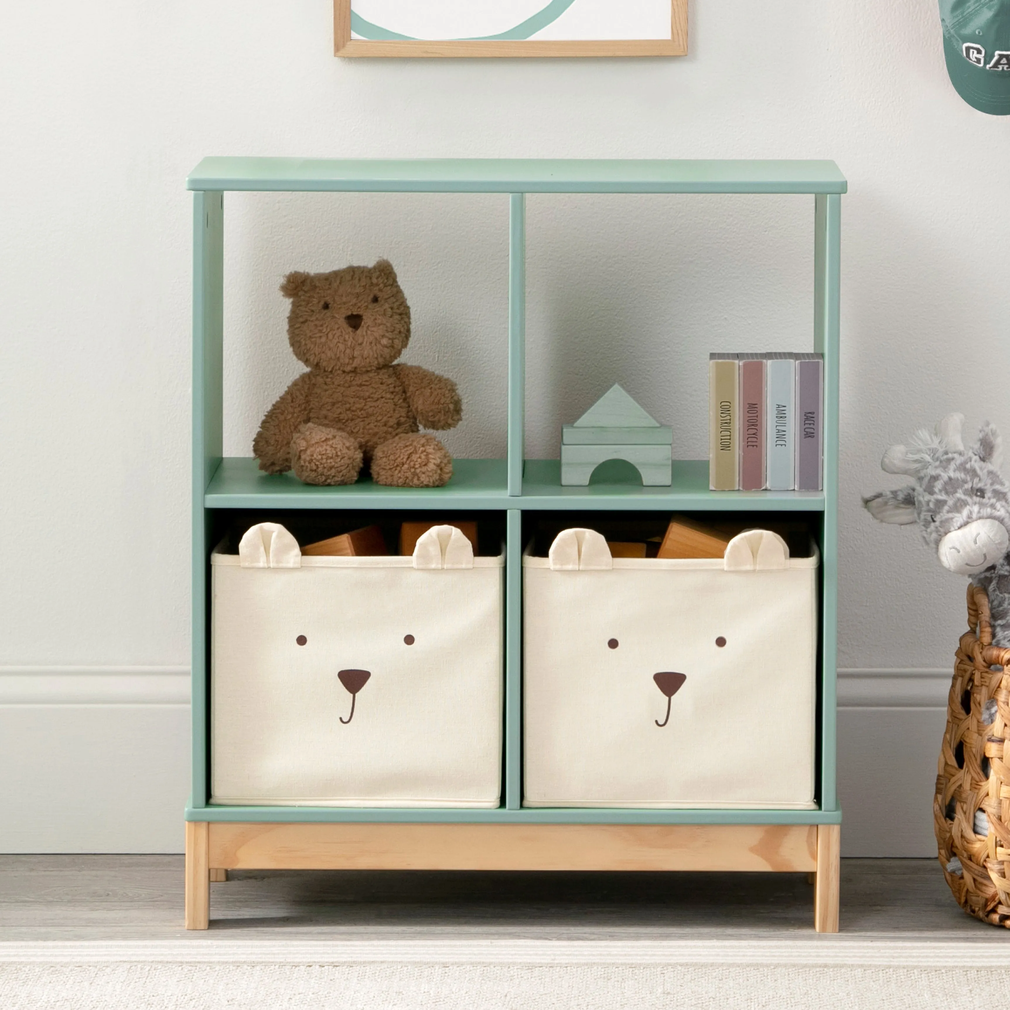 Brannan Bear Bookcase with Bins Babykids_Delta Children_Toy Storage & Bookshelves