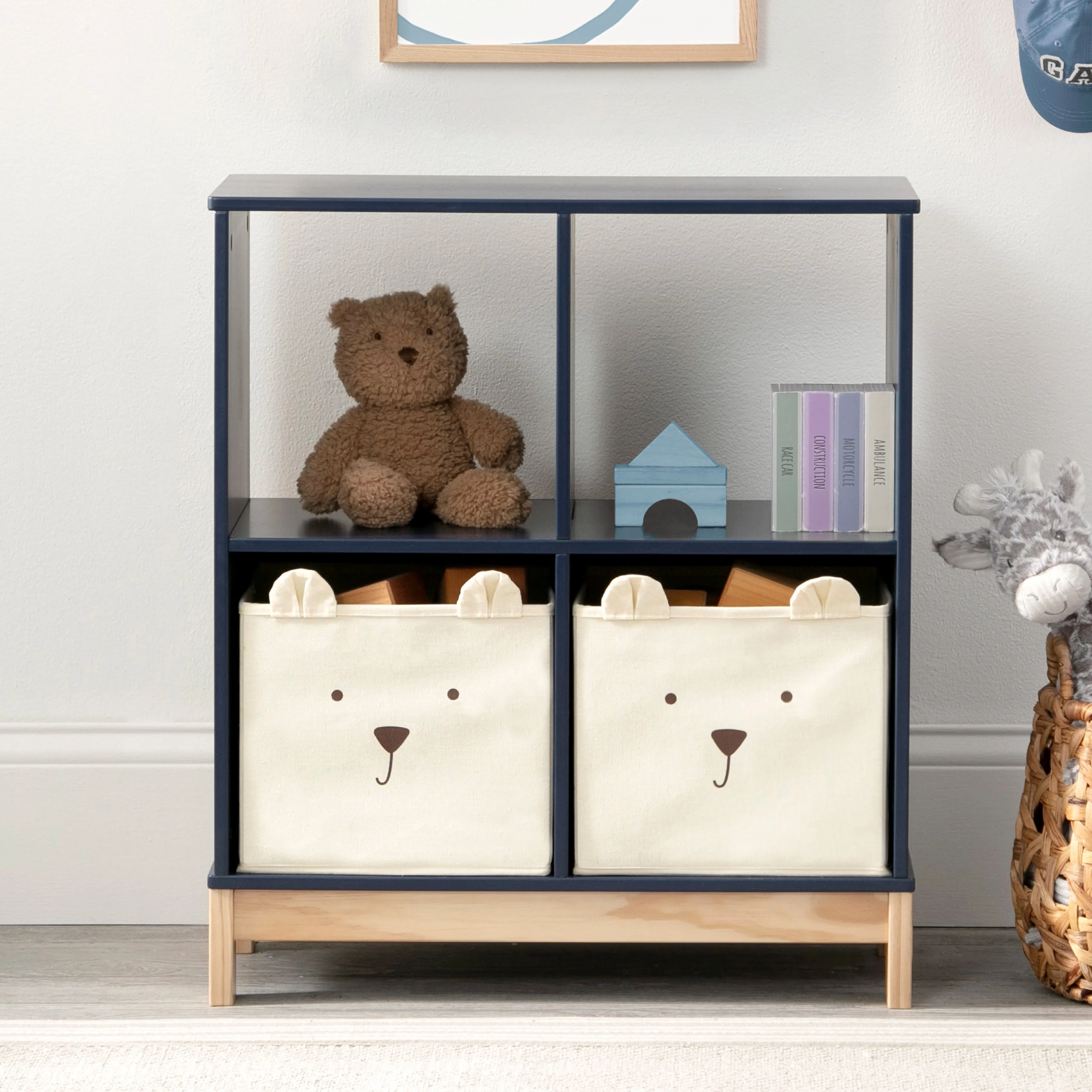 Brannan Bear Bookcase with Bins Babykids_Delta Children_Toy Storage & Bookshelves