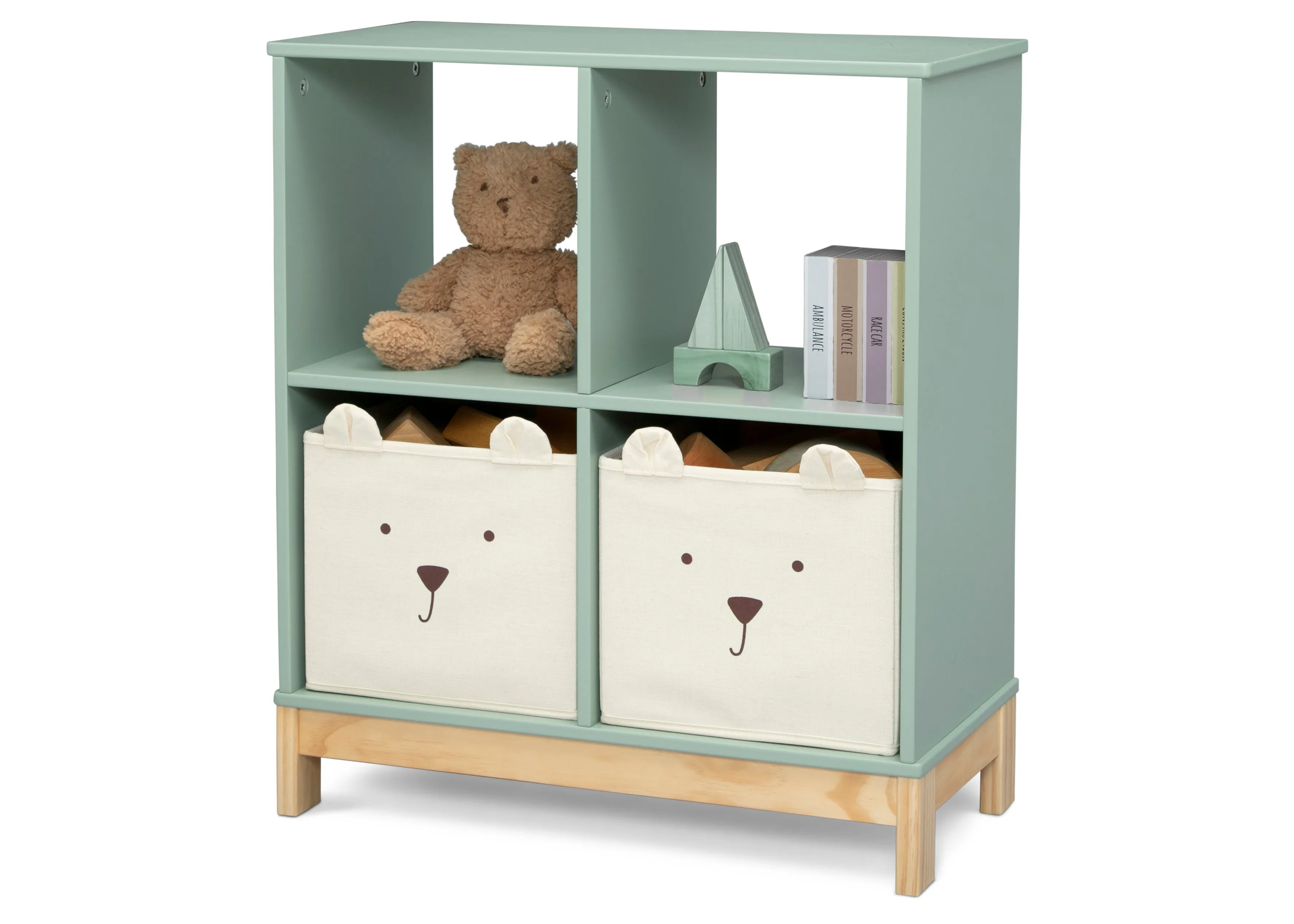 Brannan Bear Bookcase with Bins Babykids_Delta Children_Toy Storage & Bookshelves