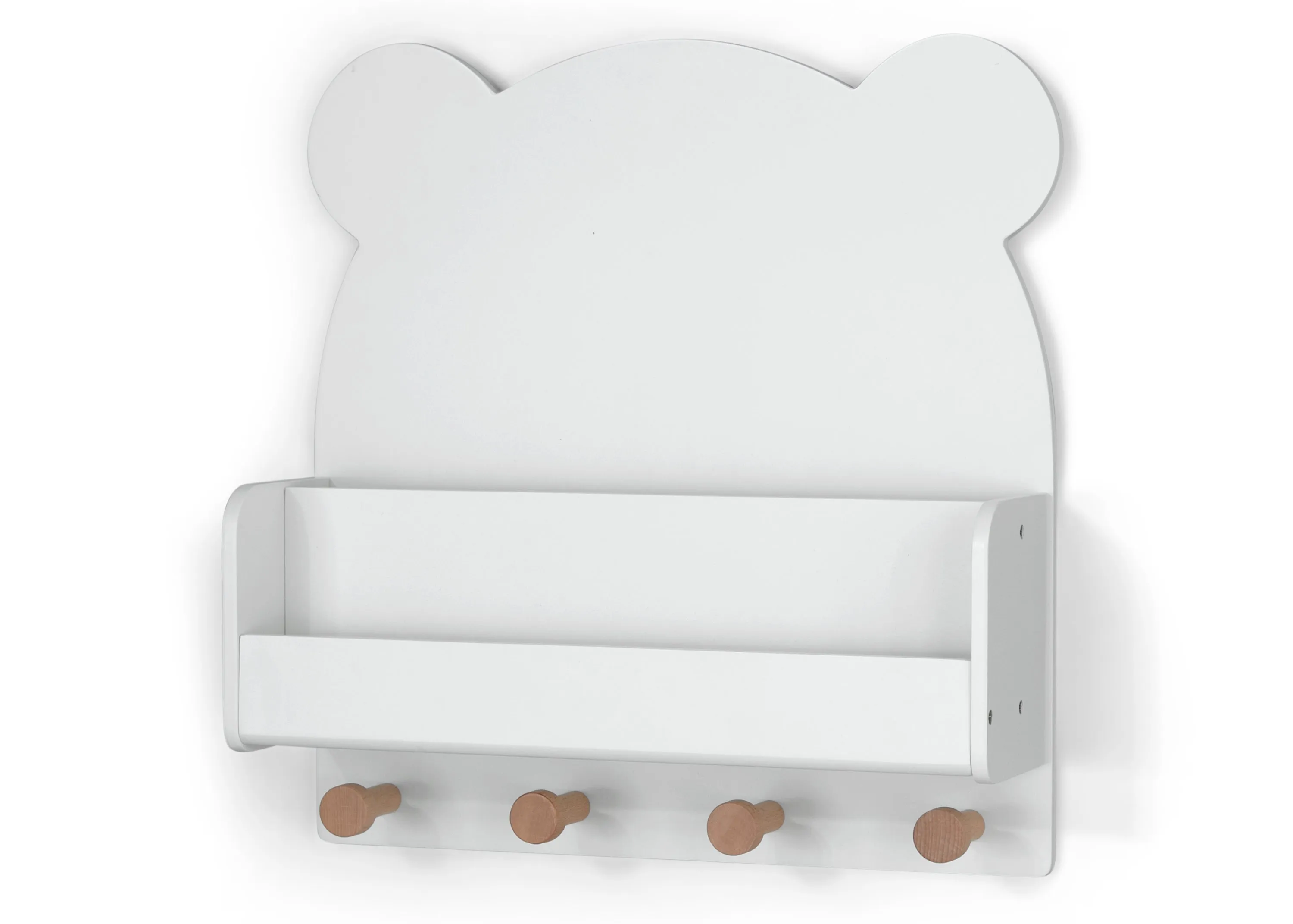 Brannan Bear Wall Shelf with 4 Hooks Babykids_Delta Children_Toy Storage & Bookshelves