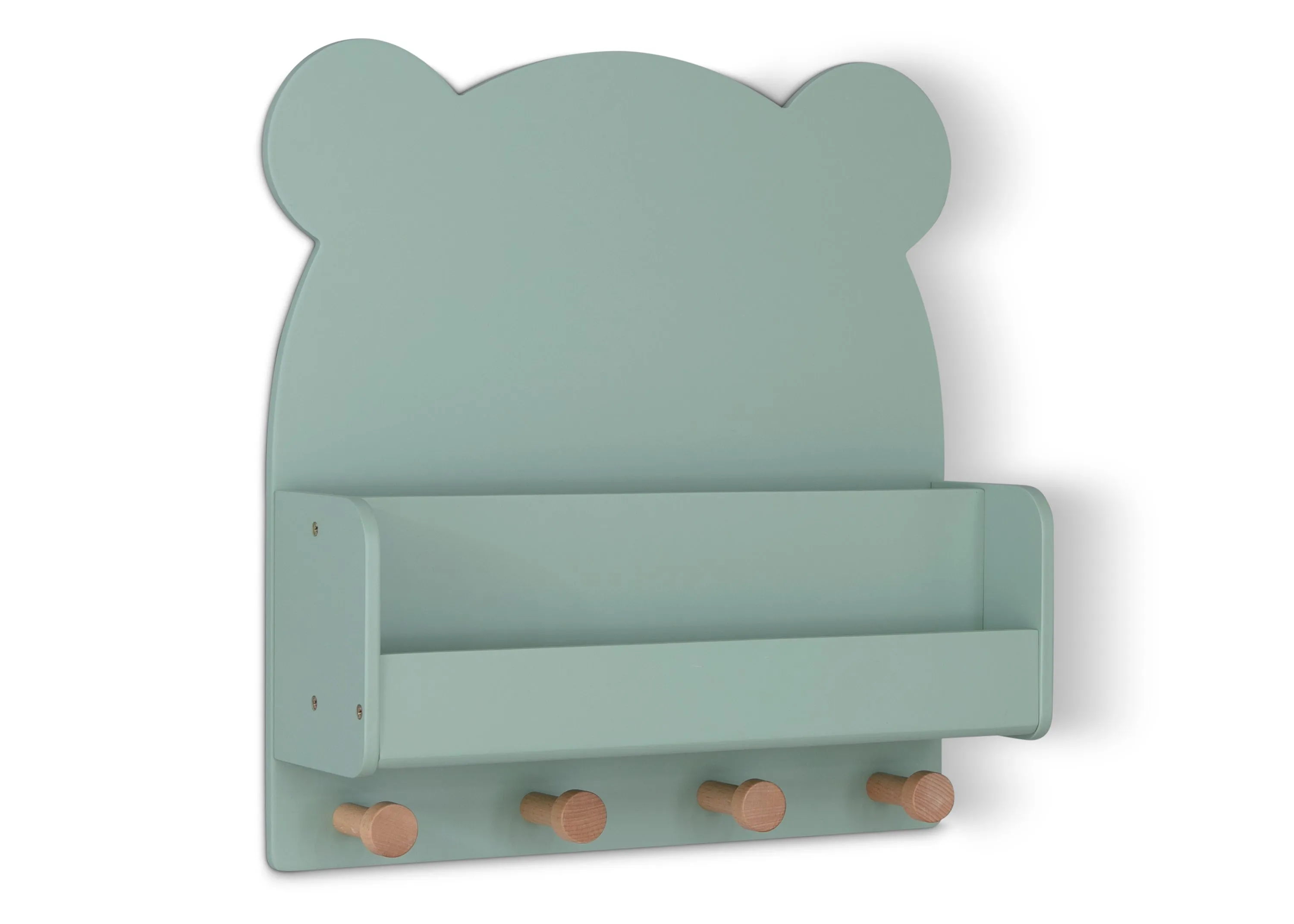 Brannan Bear Wall Shelf with 4 Hooks Babykids_Delta Children_Toy Storage & Bookshelves