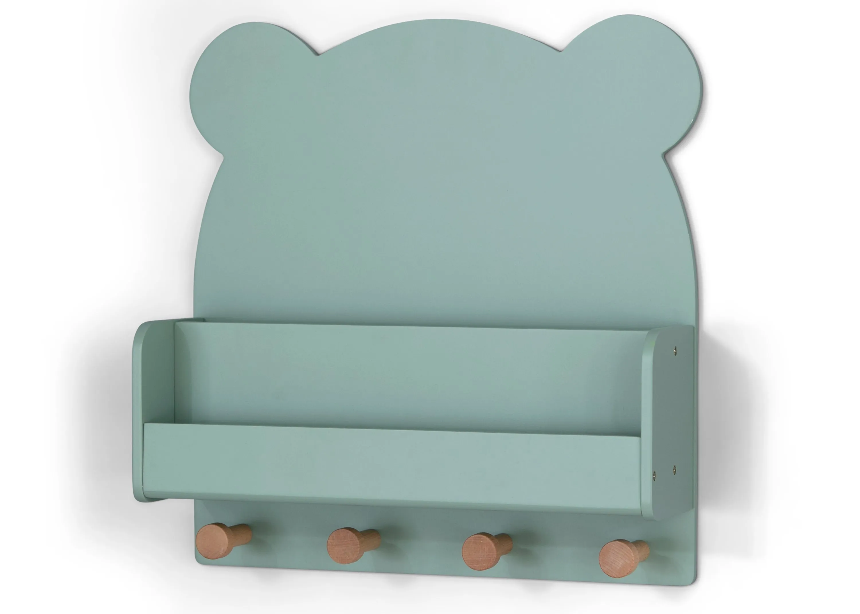 Brannan Bear Wall Shelf with 4 Hooks Babykids_Delta Children_Toy Storage & Bookshelves