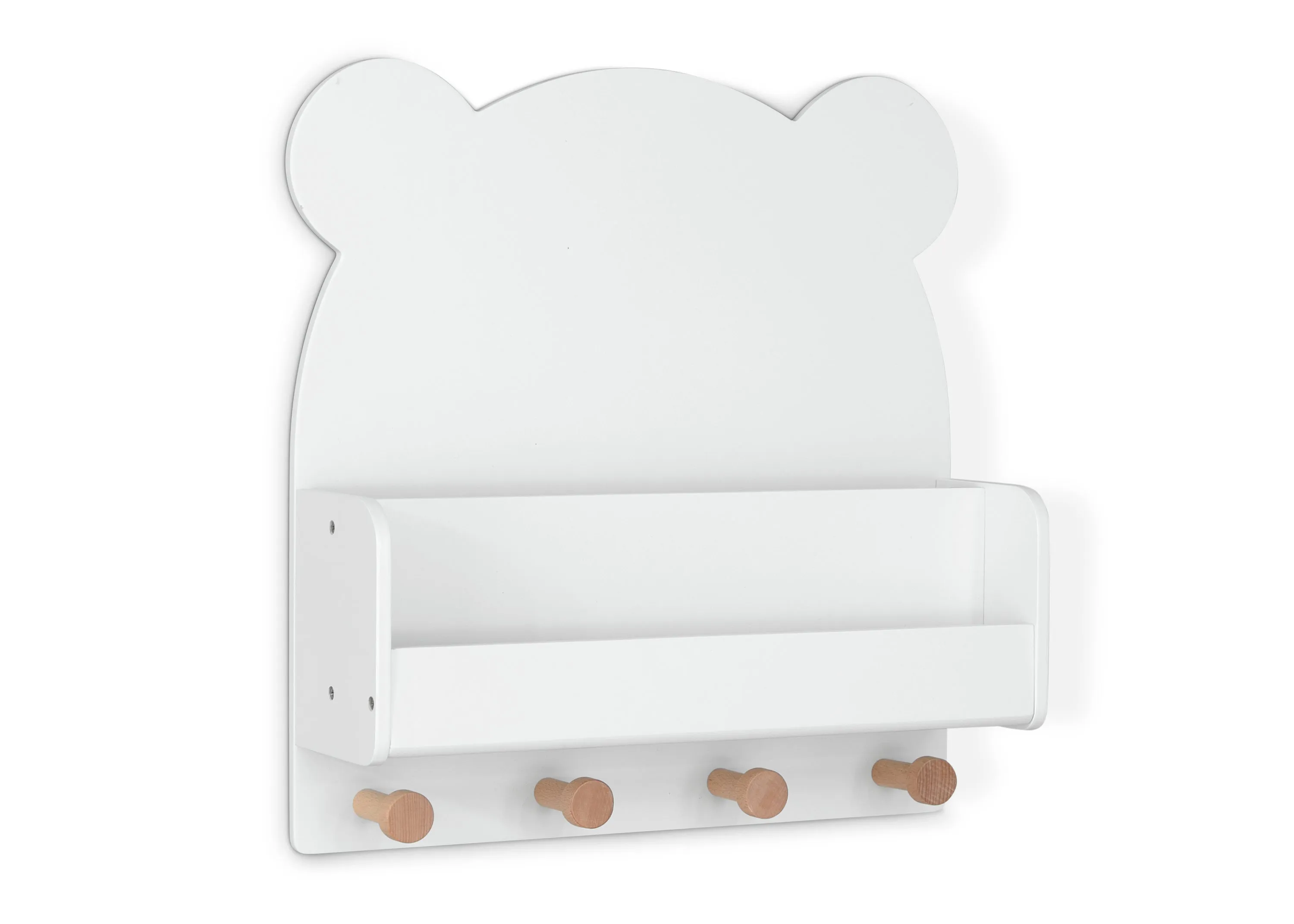 Brannan Bear Wall Shelf with 4 Hooks Babykids_Delta Children_Toy Storage & Bookshelves