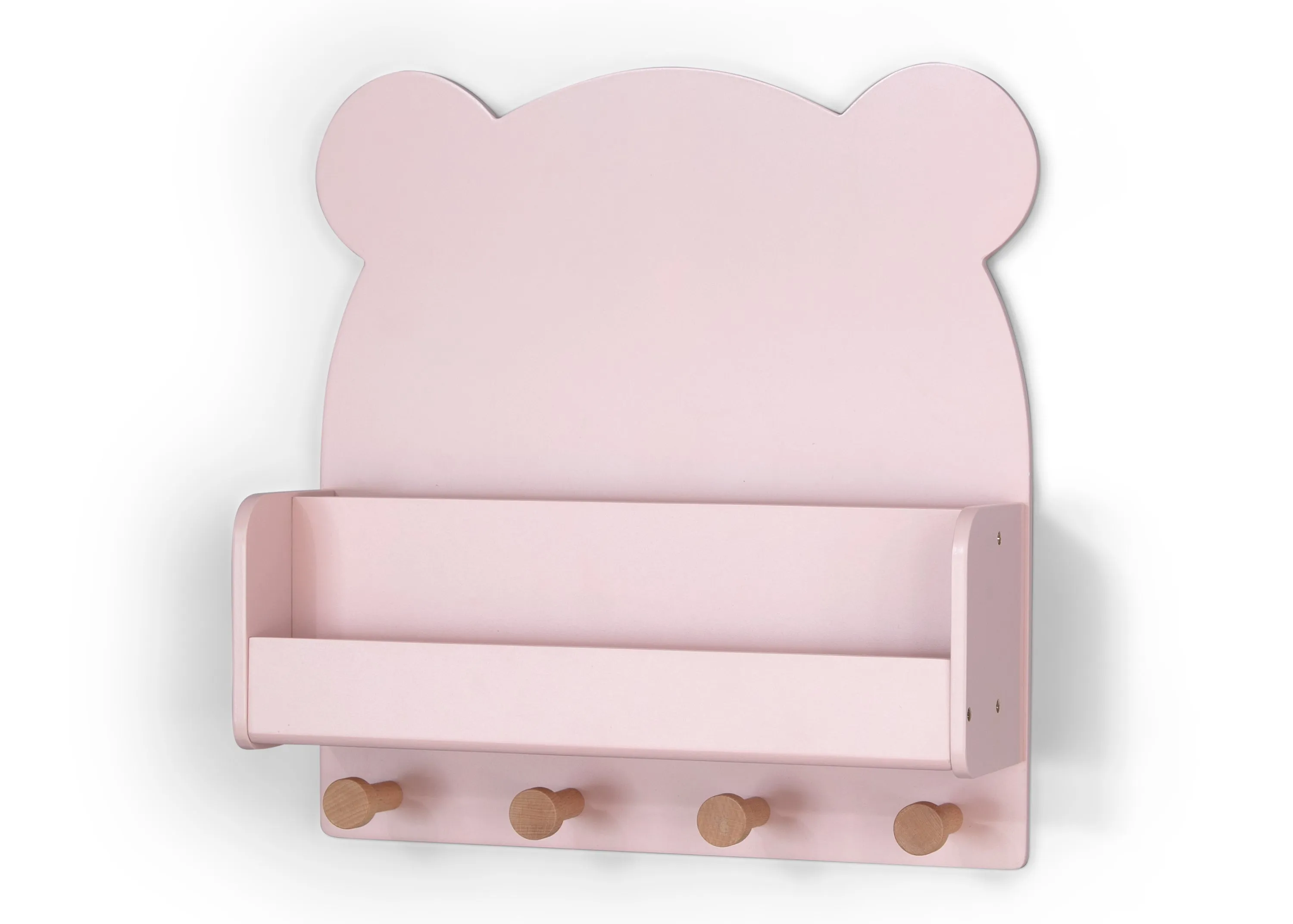 Brannan Bear Wall Shelf with 4 Hooks Babykids_Delta Children_Toy Storage & Bookshelves