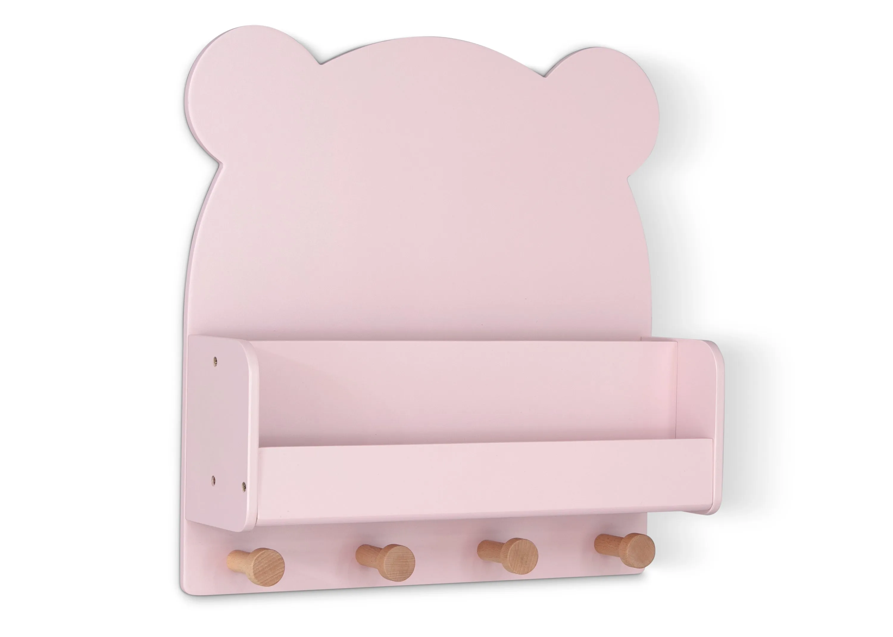 Brannan Bear Wall Shelf with 4 Hooks Babykids_Delta Children_Toy Storage & Bookshelves