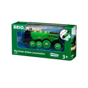Brio Toys Battery-operated Big Green Action Locomotive 33593
