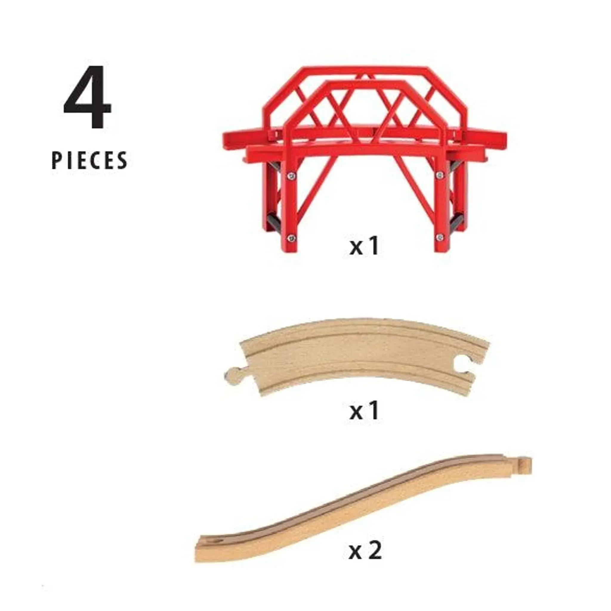 Brio Toys Bridge - Curved Bridge 4 pieces