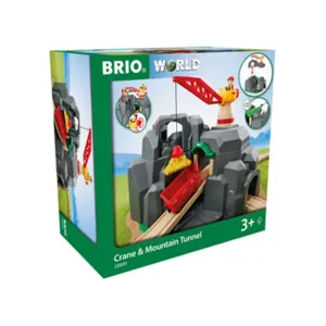 Brio Toys BRIO - Crane and Mountain Tunnel 7 Pieces
