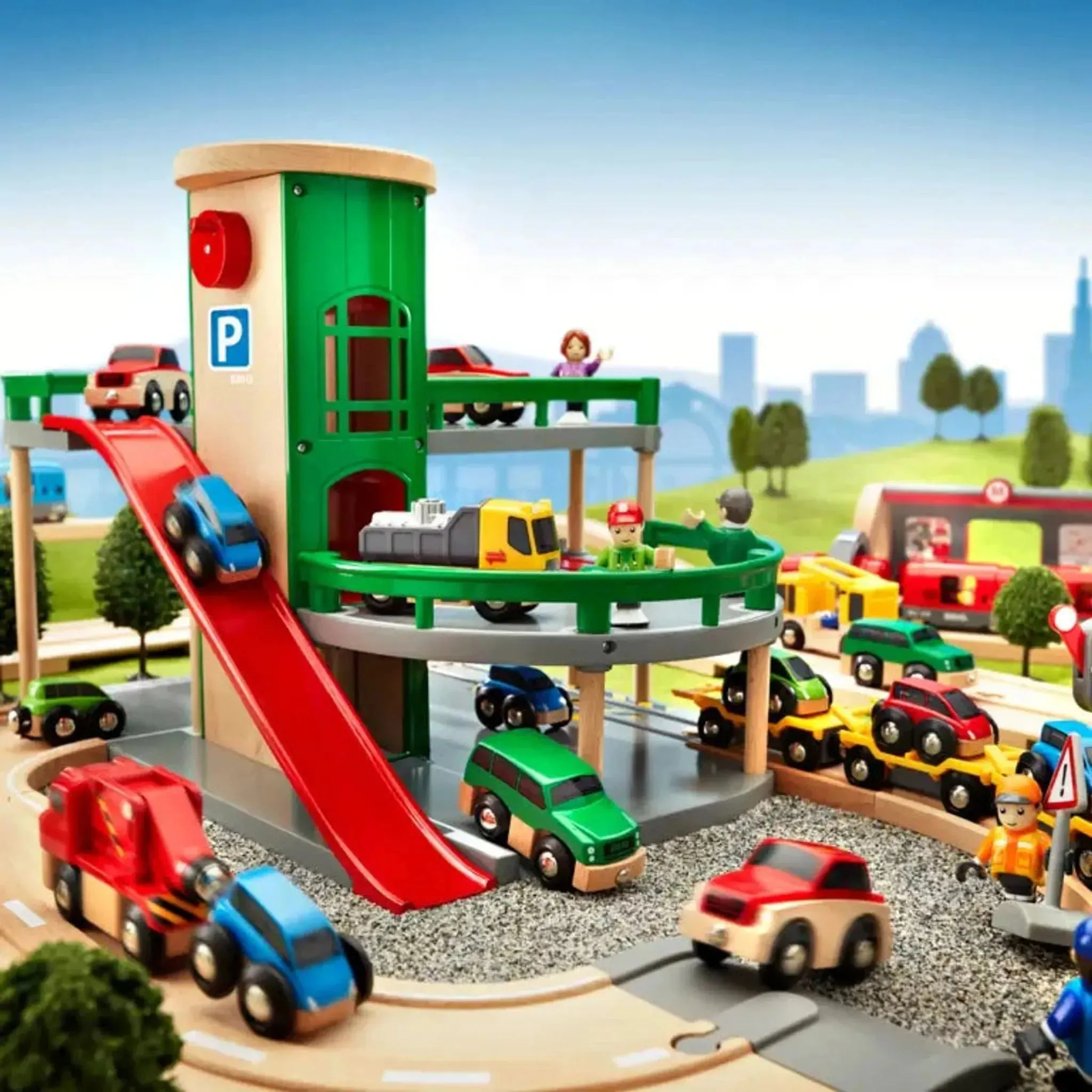 Brio Toys BRIO Destination - Parking Garage 7 pieces