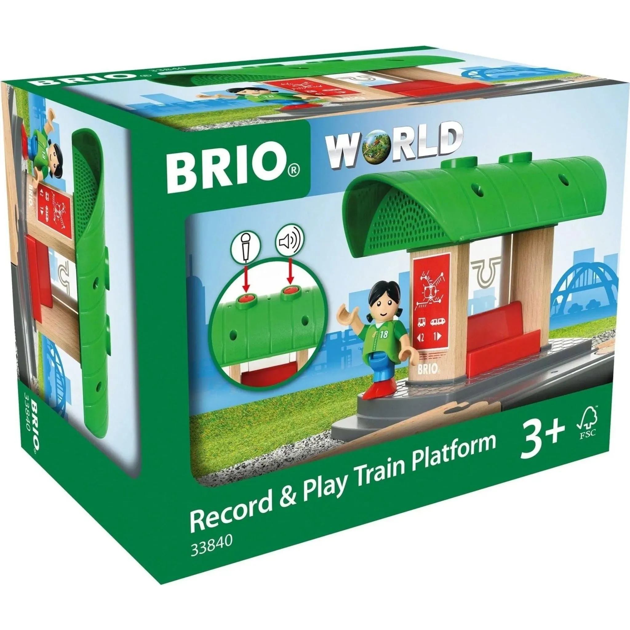 Brio Toys Brio Destination - Record & Play Train Platform