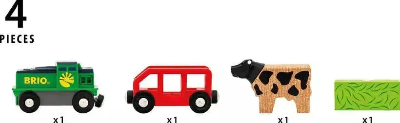 Brio Toys Brio - Farm Battery Train 4 pieces