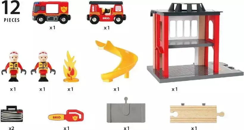 Brio Toys BRIO - Fire Station 12 pieces