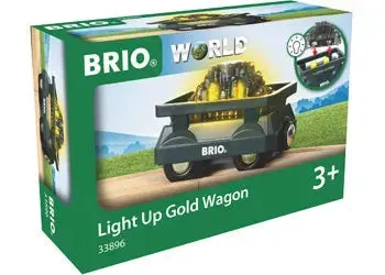 Brio Toys BRIO - Light Up Gold Wagon 2 pieces