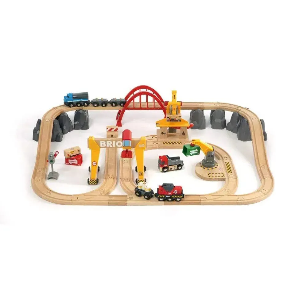 Brio Toys BRIO Set - Cargo Railway Deluxe Set 54 pieces