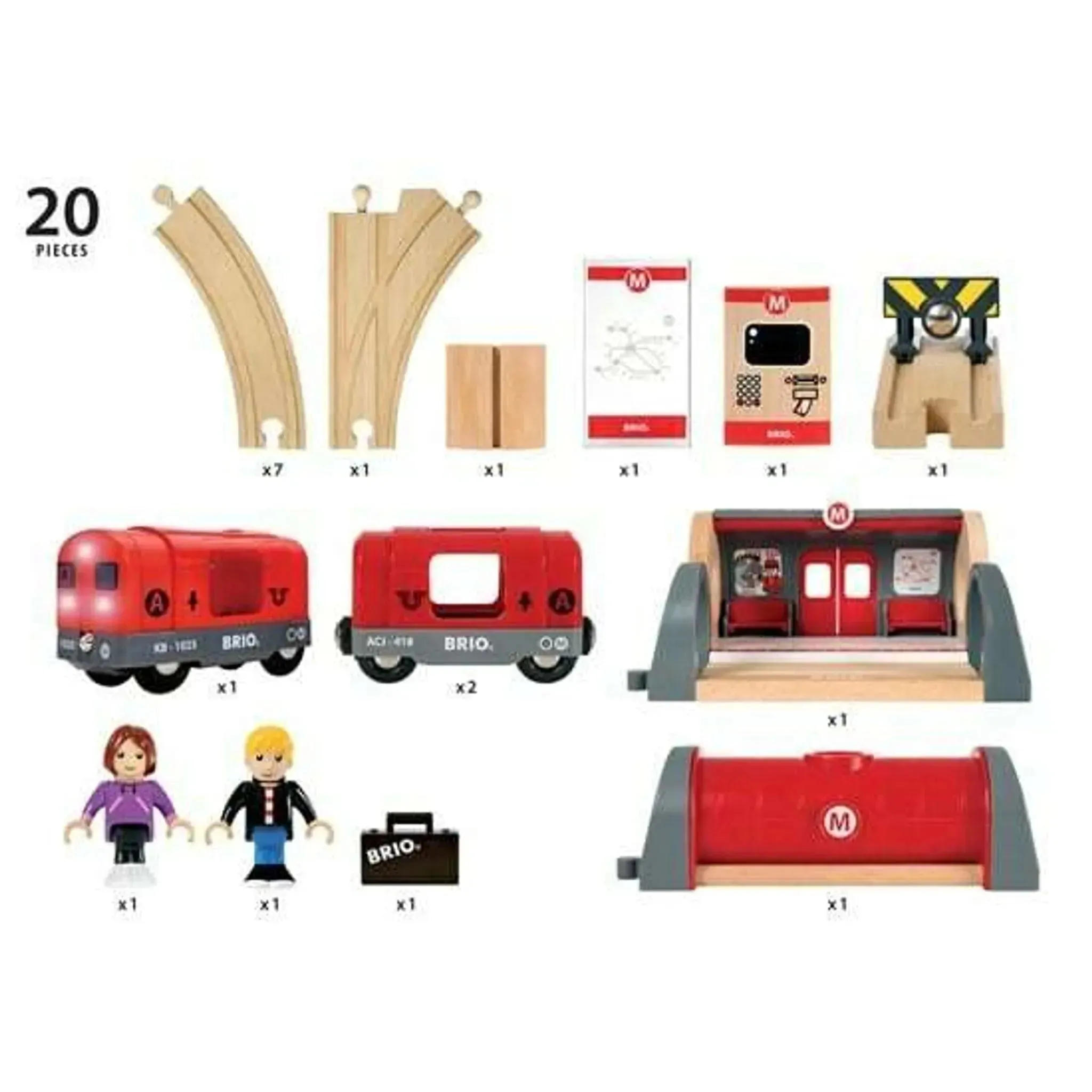 Brio Toys BRIO Set - Metro Railway Set 20 pieces