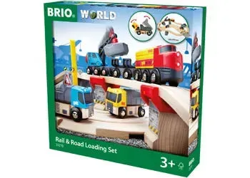 Brio Toys BRIO Set - Rail & Road Loading Set 32 pieces